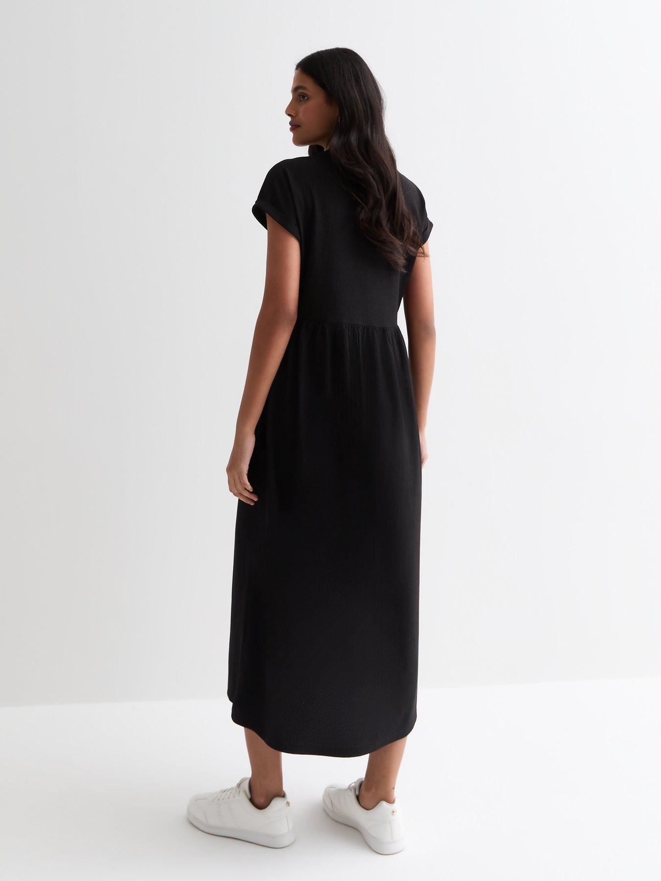 new-look-crinkle-smock-midi-dress-blackstillFront