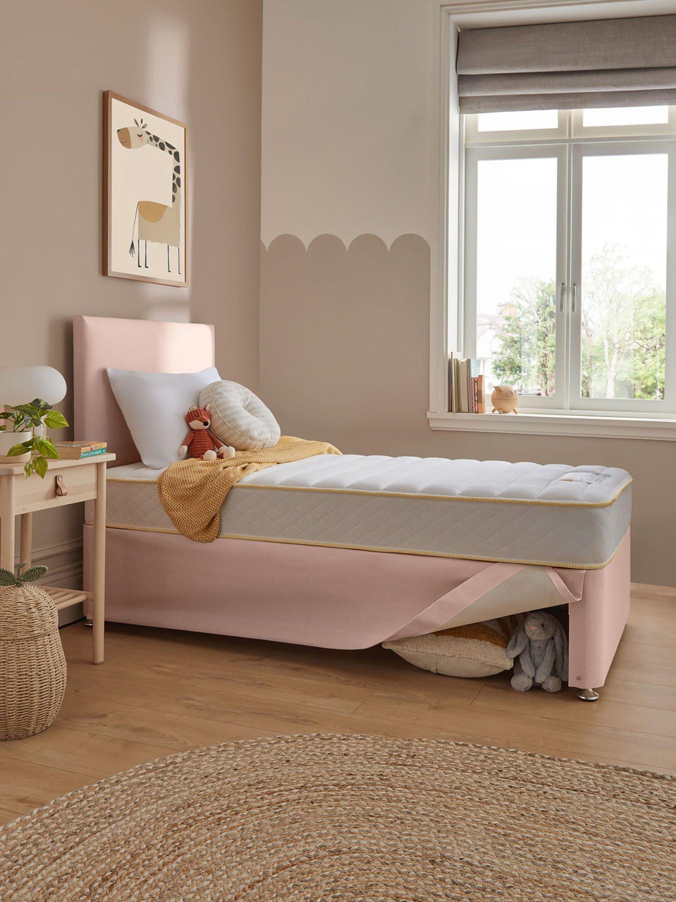 Image of Silentnight Maxi-Store Bed with Miracoil Eco Mattress (Headboard Included) - Pink
