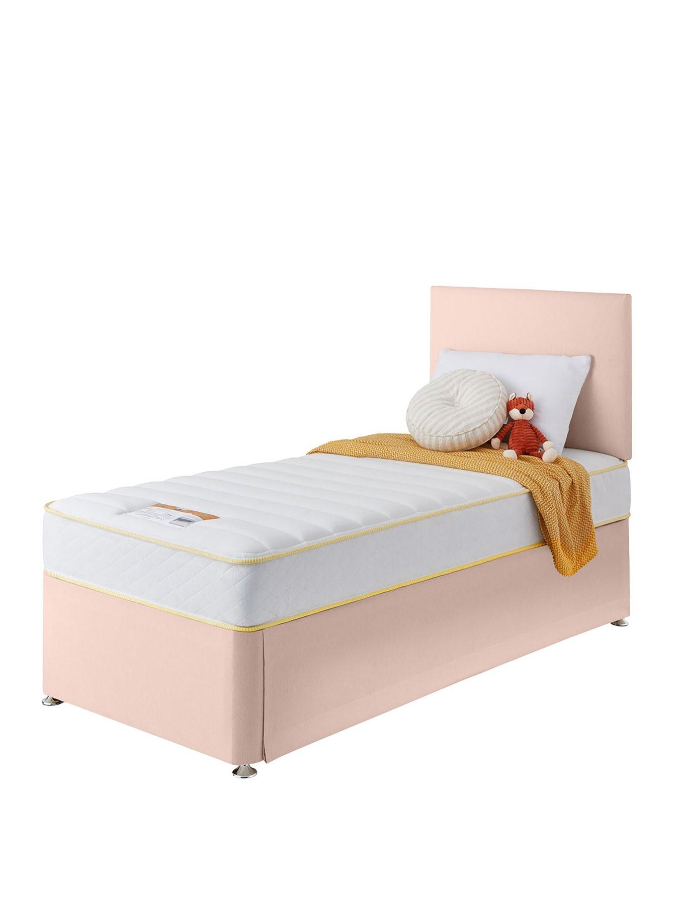 silentnight-maxi-store-bed-with-miracoilnbspmattress-headboard-included-pinkstillFront