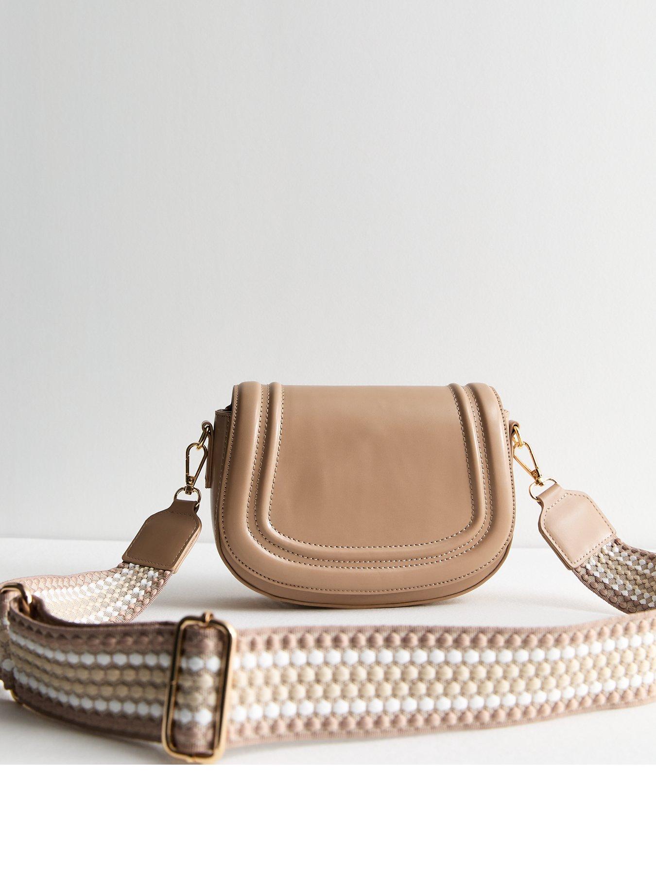 new-look-mink-beige-webbed-crossbody-saddle-bag