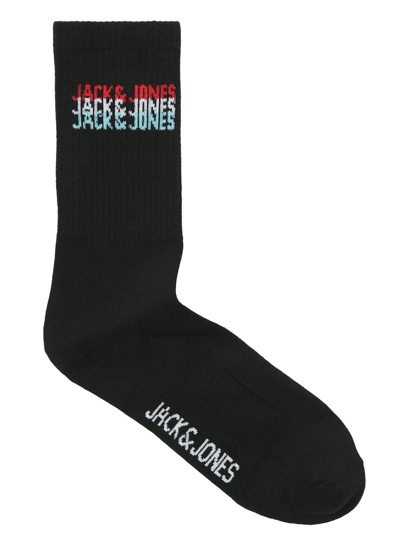 jack-jones-junior-boys-5-pack-cyber-tennis-socks-blackstillFront