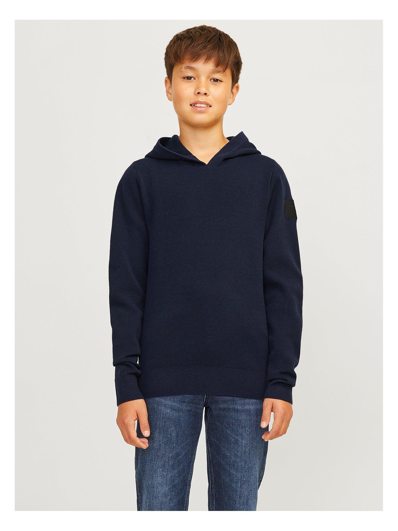 undefined Boys Aero Knitted Hoodie - Navy