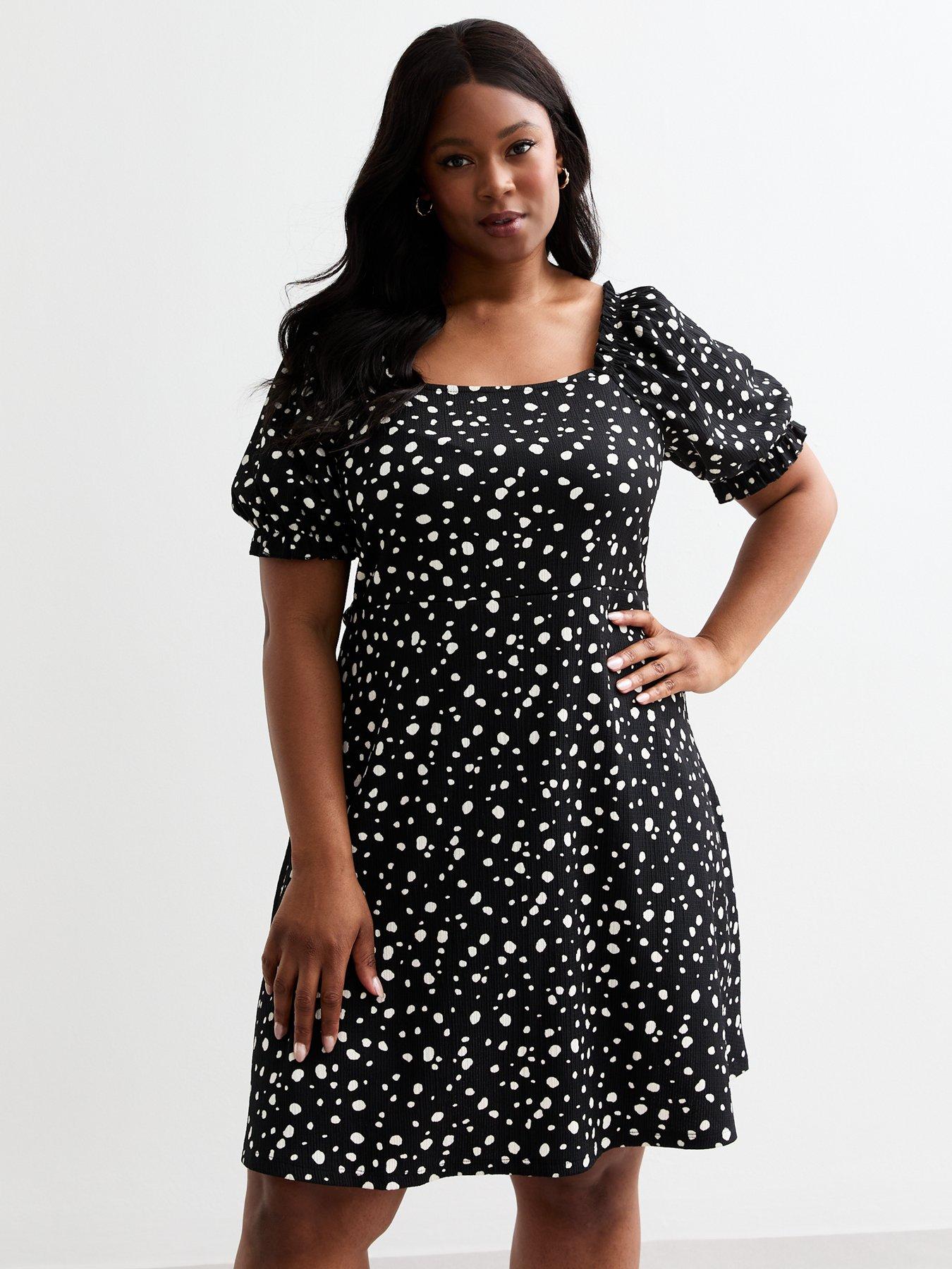 new-look-curve-spot-crinkle-puff-sleeve-mini-dress-printback