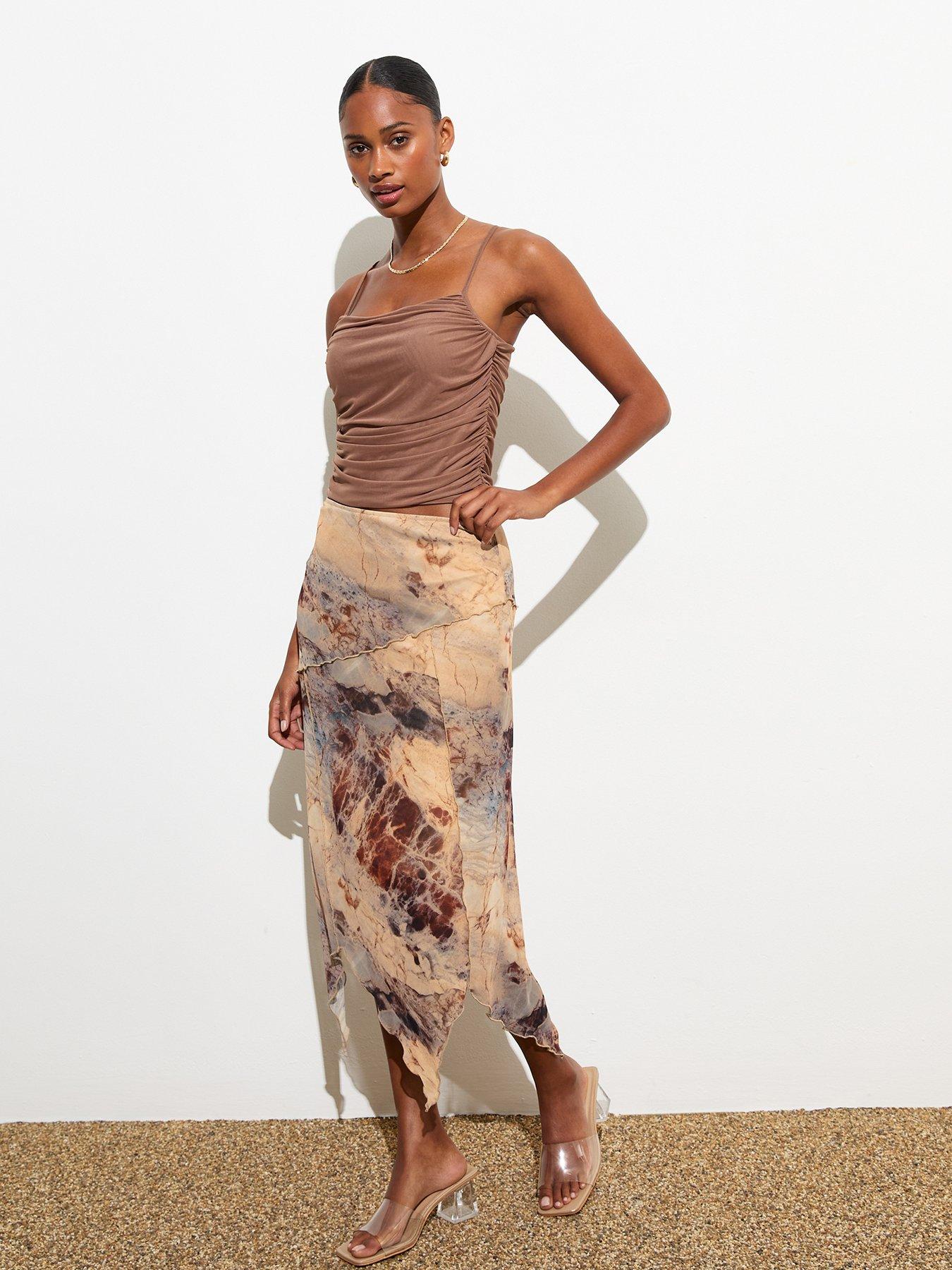 new-look-multicoloured-mesh-marble-print-asymmetric-midi-skirt