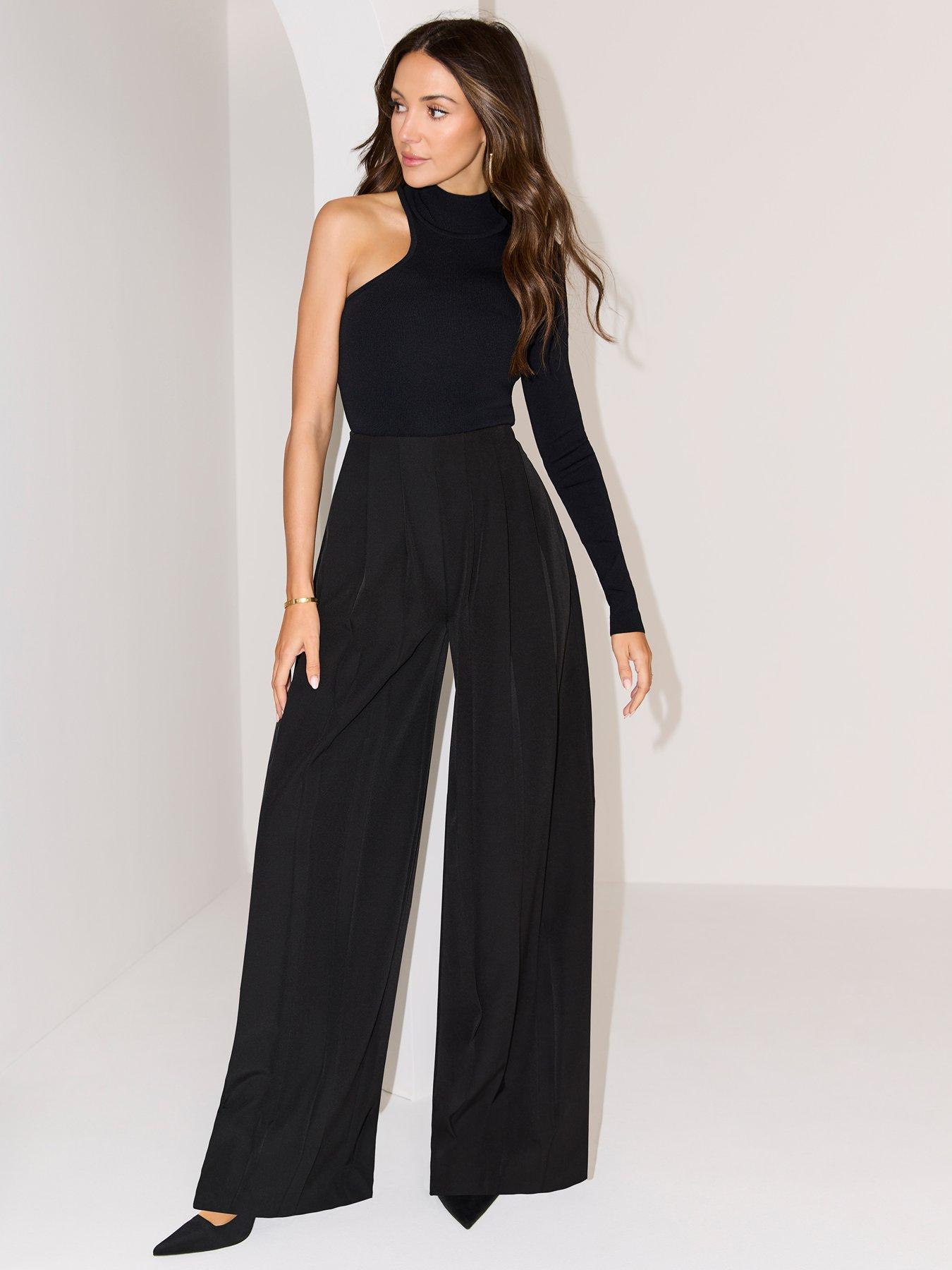 michelle-keegan-pleated-wide-leg-trousers-black