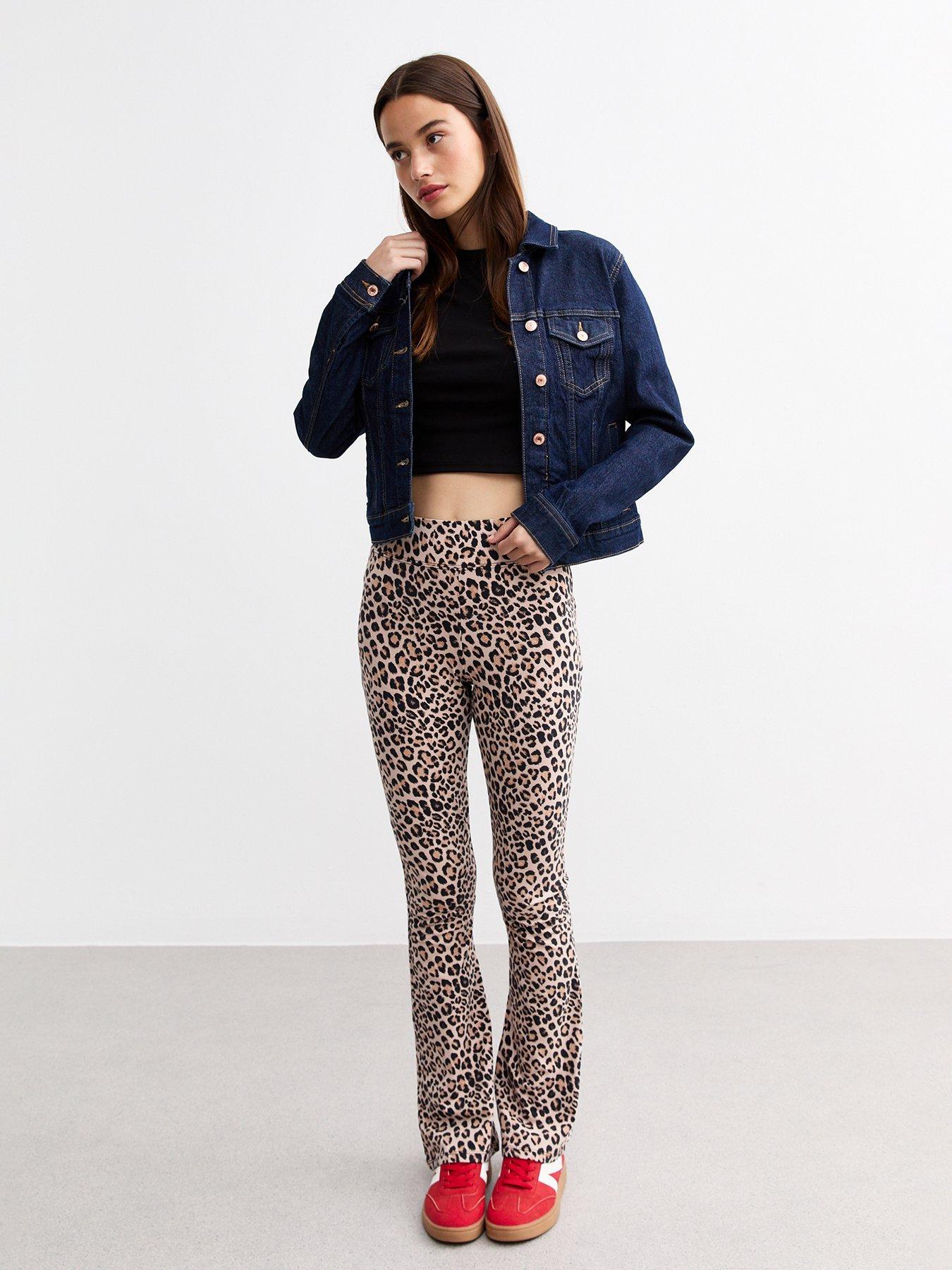 new-look-brown-leopard-print-flared-leggingsback