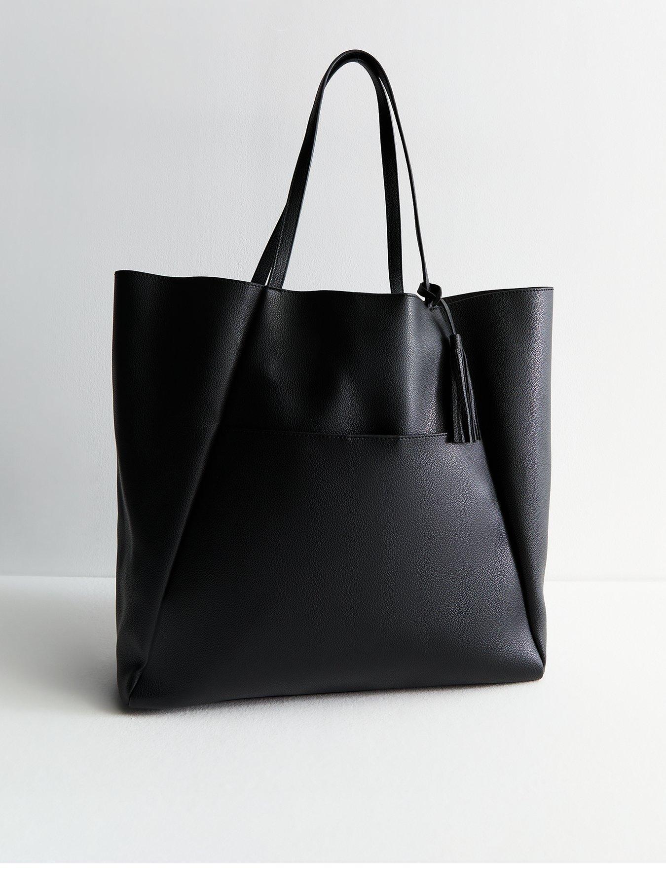 Black Slouchy Tote Bag