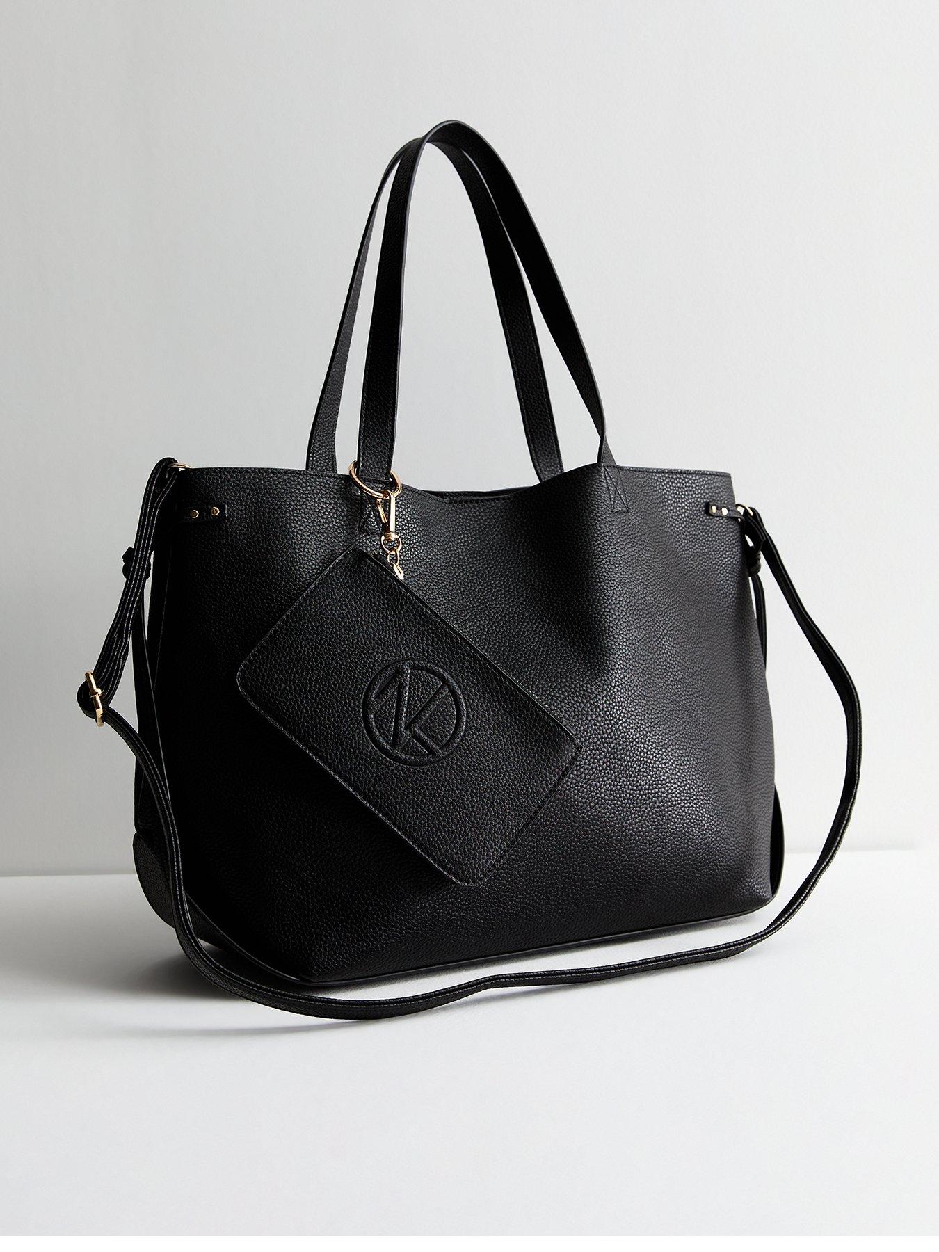 new-look-black-tote-bag-and-purse-set