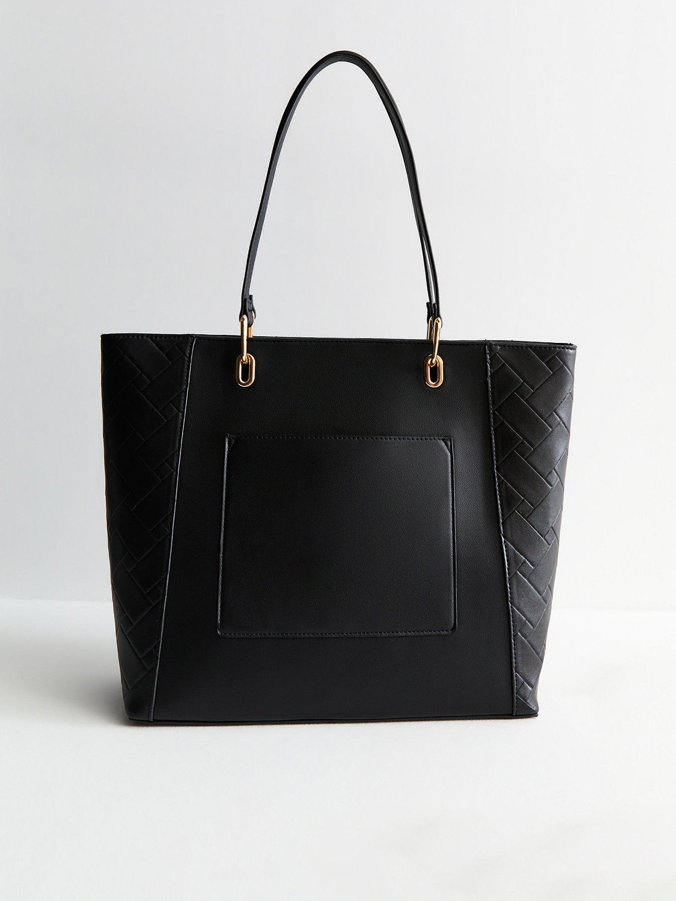 new-look-black-embossed-leather-look-tote-bagback