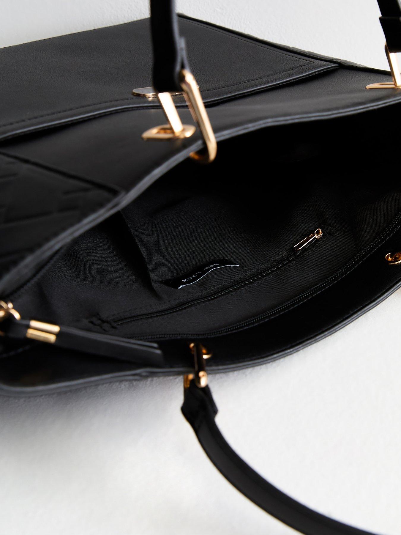 new-look-black-embossed-leather-look-tote-bagdetail