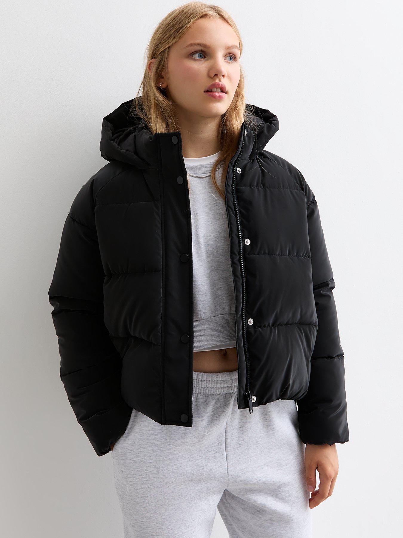 Girls black bubble coat on sale