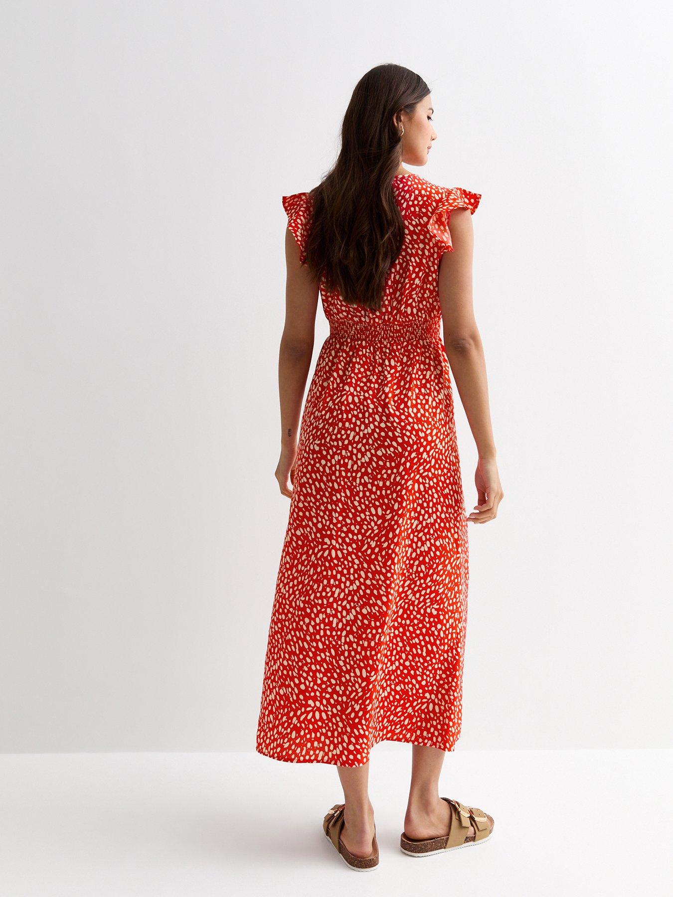 new-look-red-floral-print-frilled-trim-midi-dressstillFront