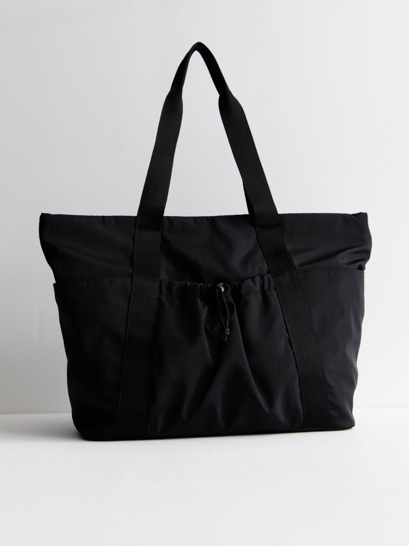 new-look-black-zip-top-tote-bag