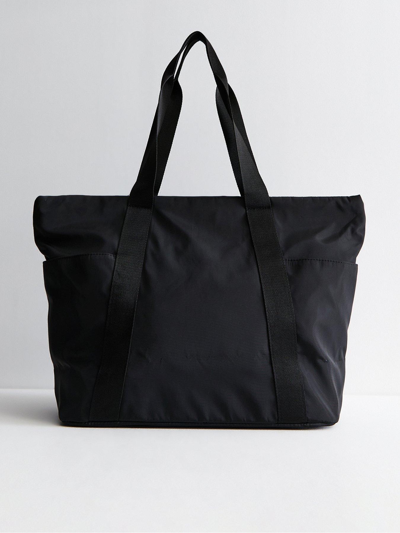 new-look-black-zip-top-tote-bagback