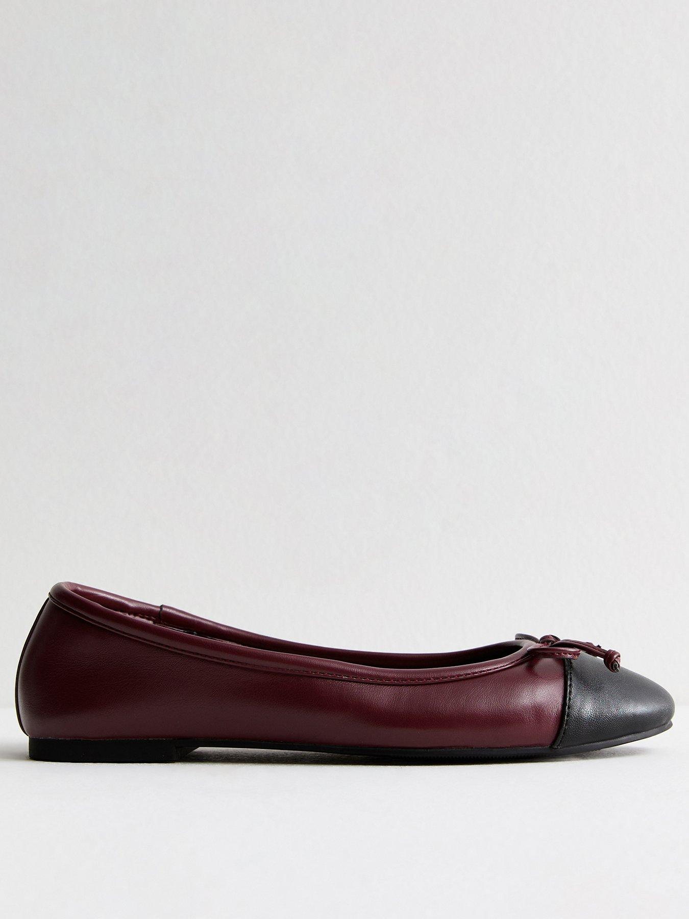 new-look-ballerina-flats-blackred