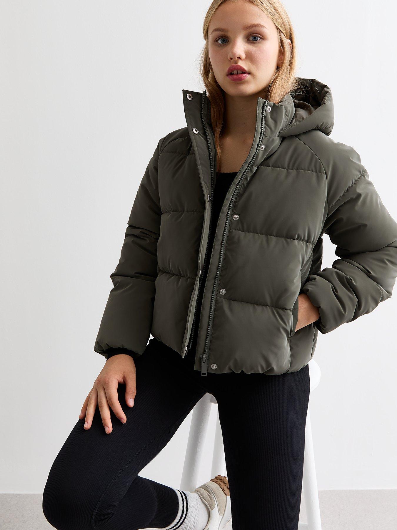 new-look-915-girls-olive-hooded-coated-padded-coat