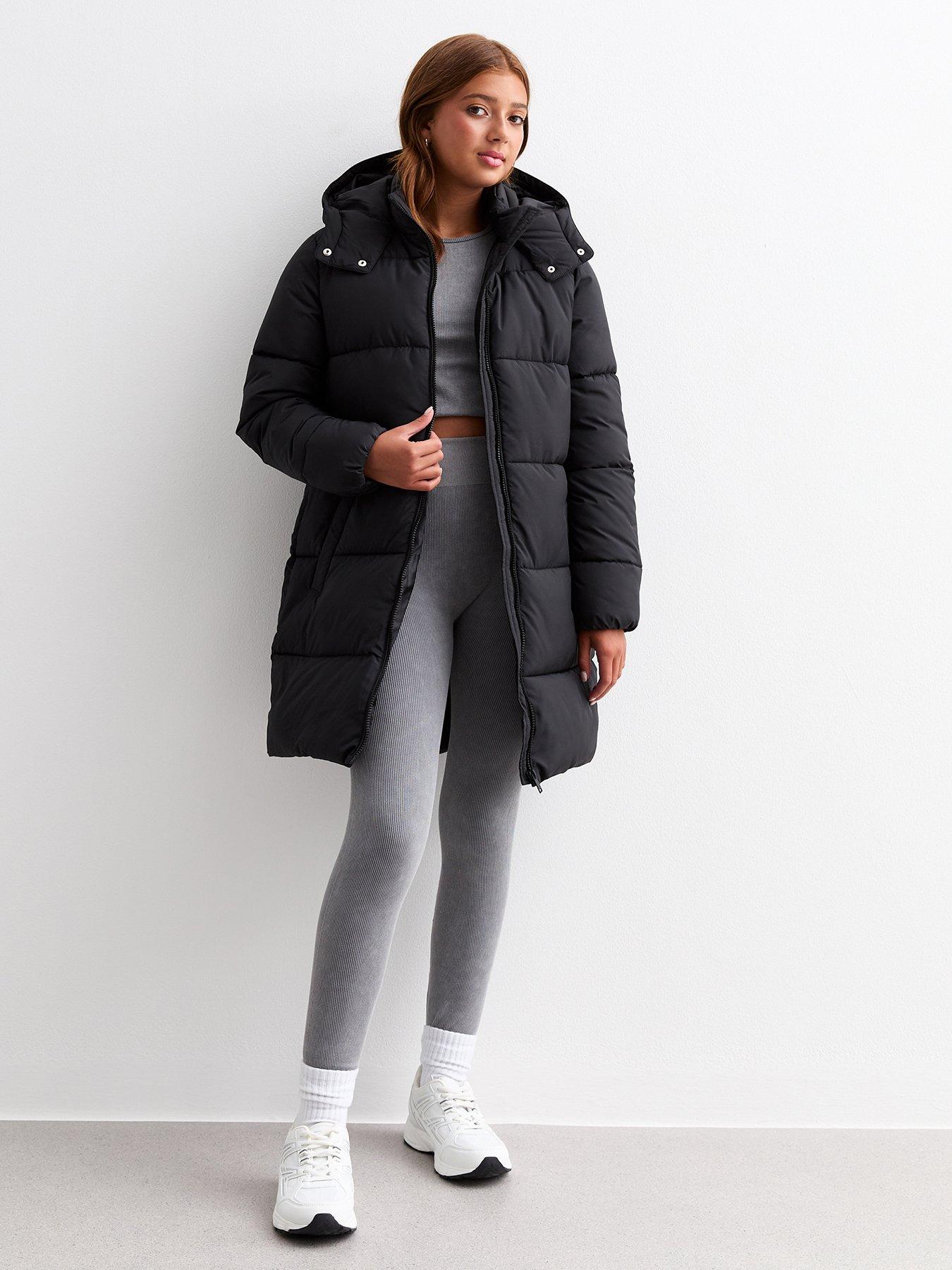 new-look-915-girls-black-padded-hooded-midi-coatfront