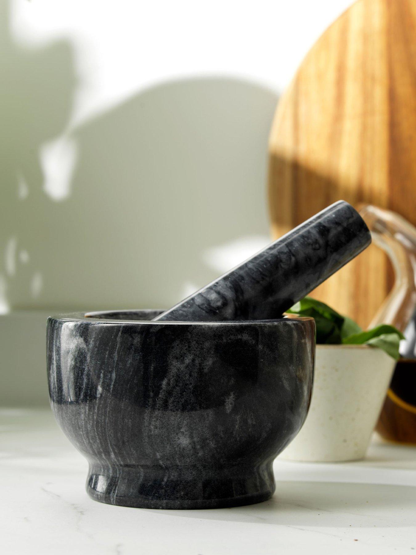 Image 1 of 7 of Salter Black Marble Pestle and Mortar