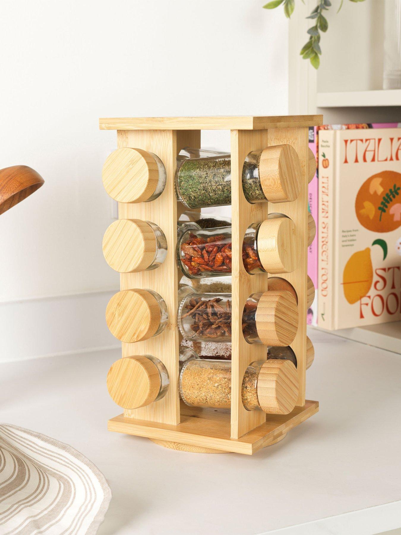 undefined Bamboo 16-Piece Spice Rack