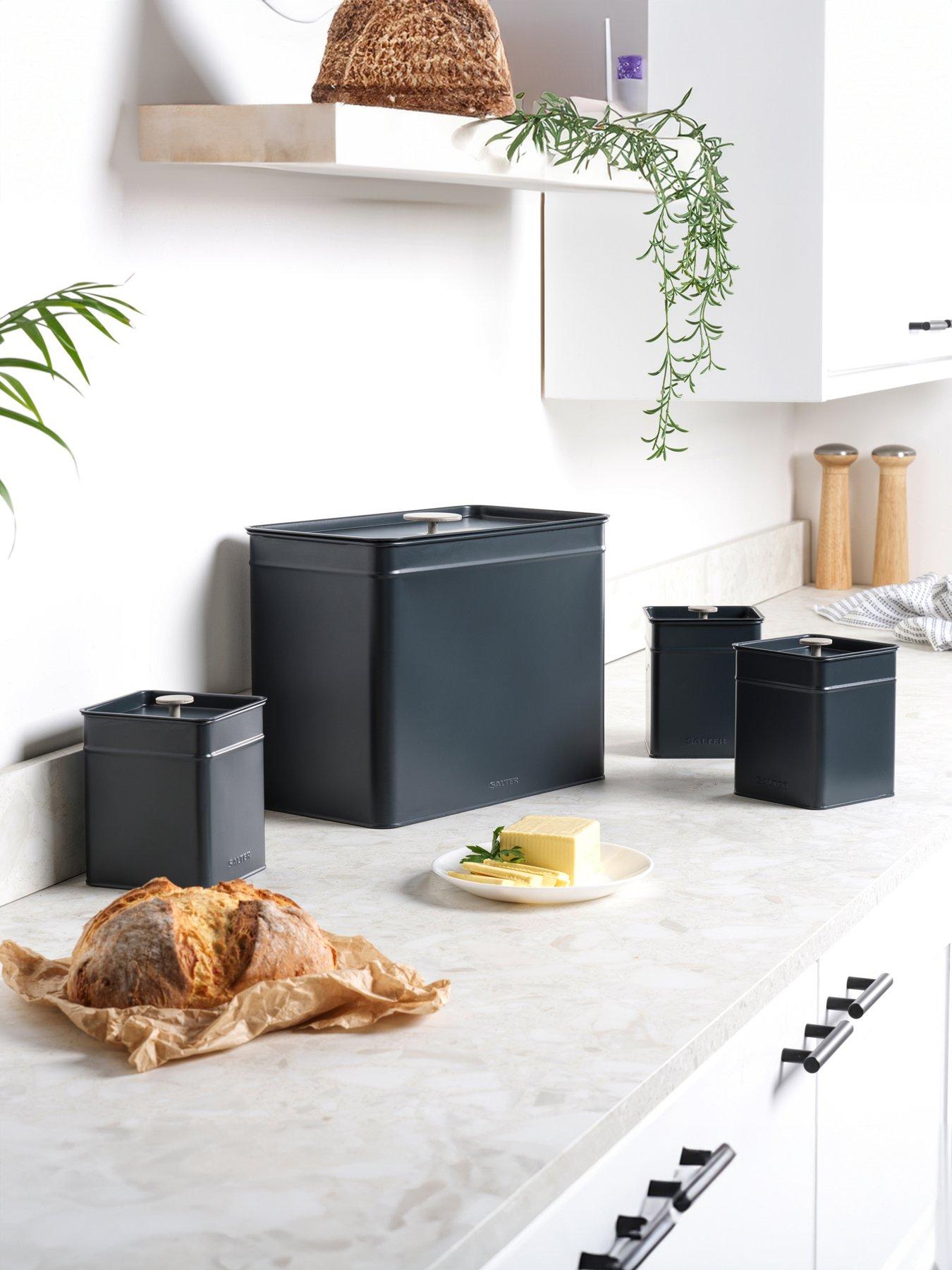 Salter Marino 4-Piece Bread Bin and Storage Canisters Set