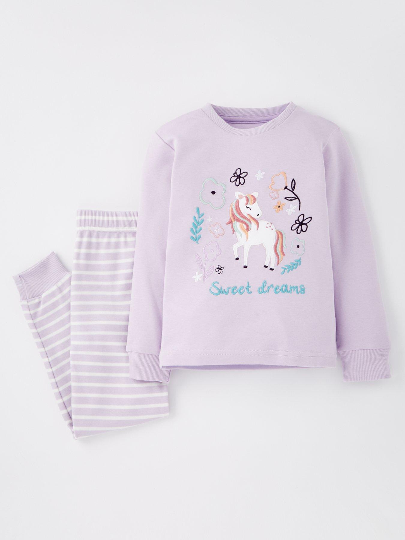Image 2 of 5 of Mini V by Very Girls Unicorn 3 Pack Pyjama Set - Multi