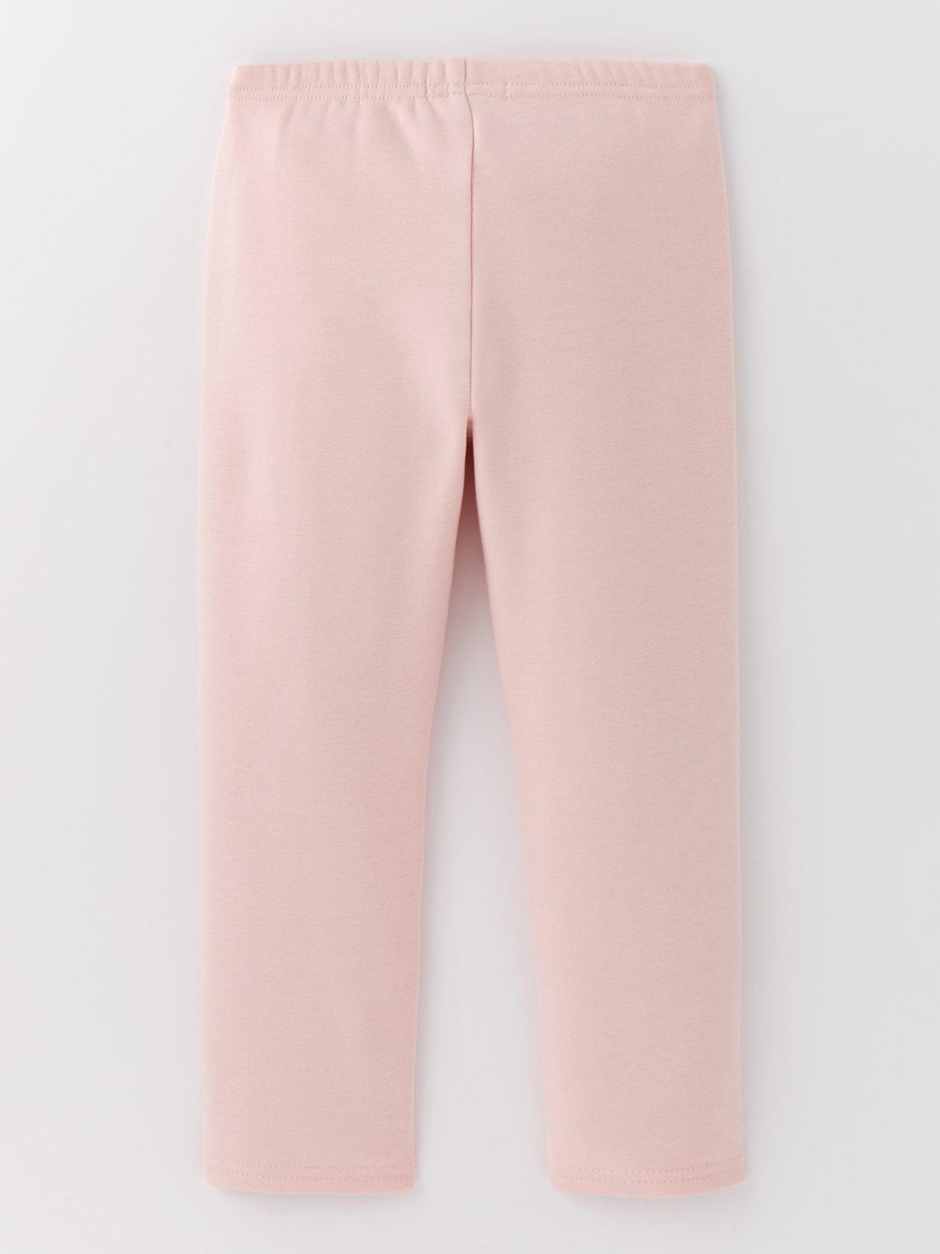 Girls Fleece Lined Leggings Pink