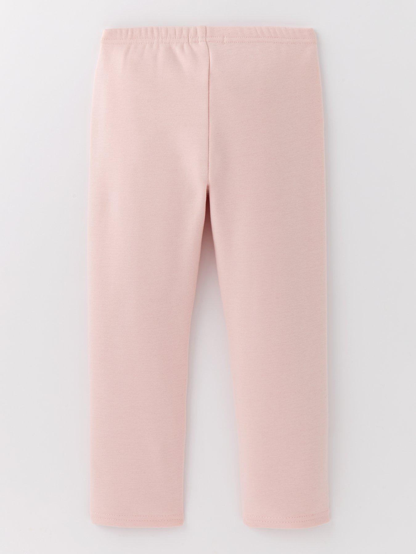Image 2 of 4 of Mini V by Very Girls Warm Fleece Lined Leggings - Pink
