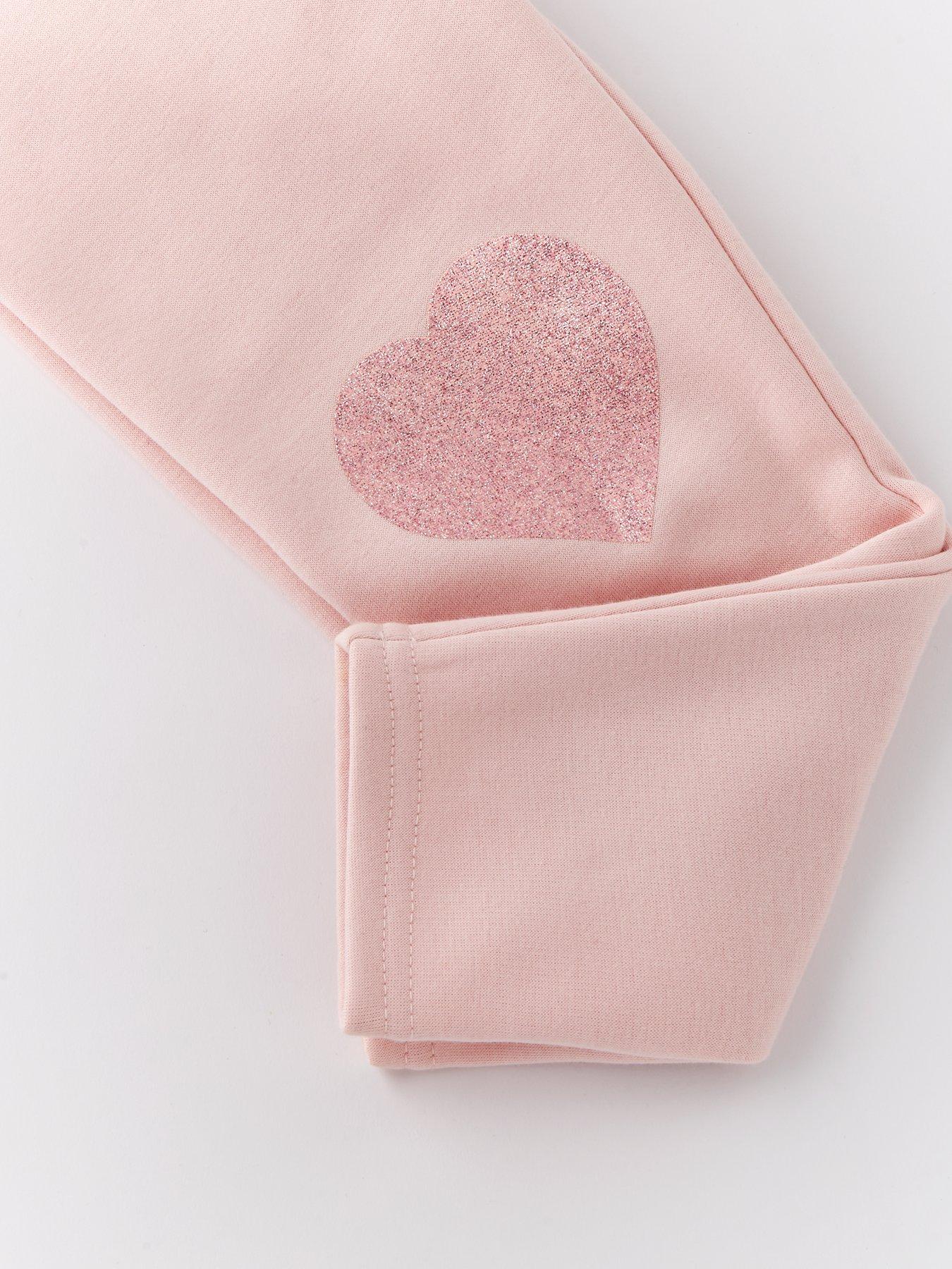 Image 4 of 4 of Mini V by Very Girls Warm Fleece Lined Leggings - Pink