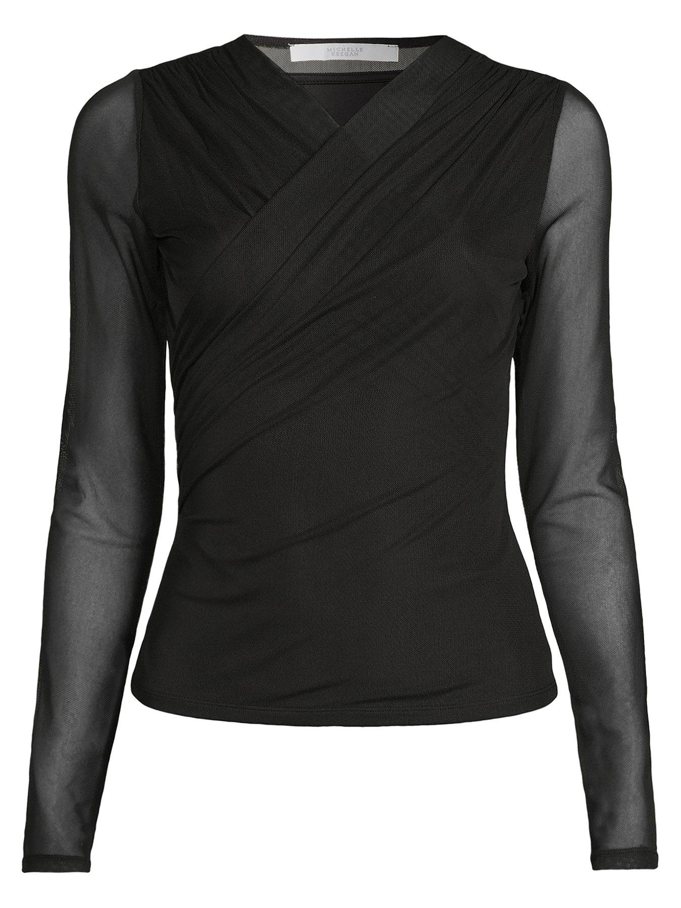 michelle-keegan-mesh-long-sleeve-wrap-top-blackdetail