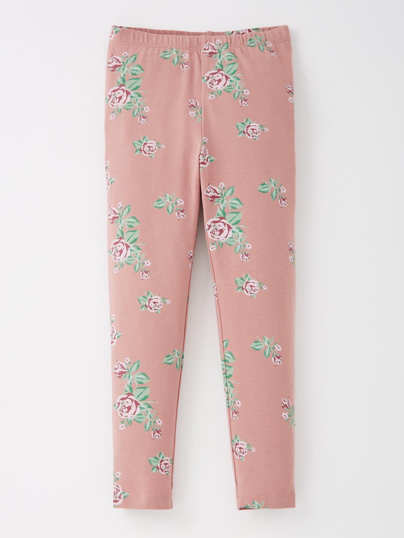 Image 2 of 5 of Mini V by Very Girls 5 Pack Floral And Spot Leggings - Multi