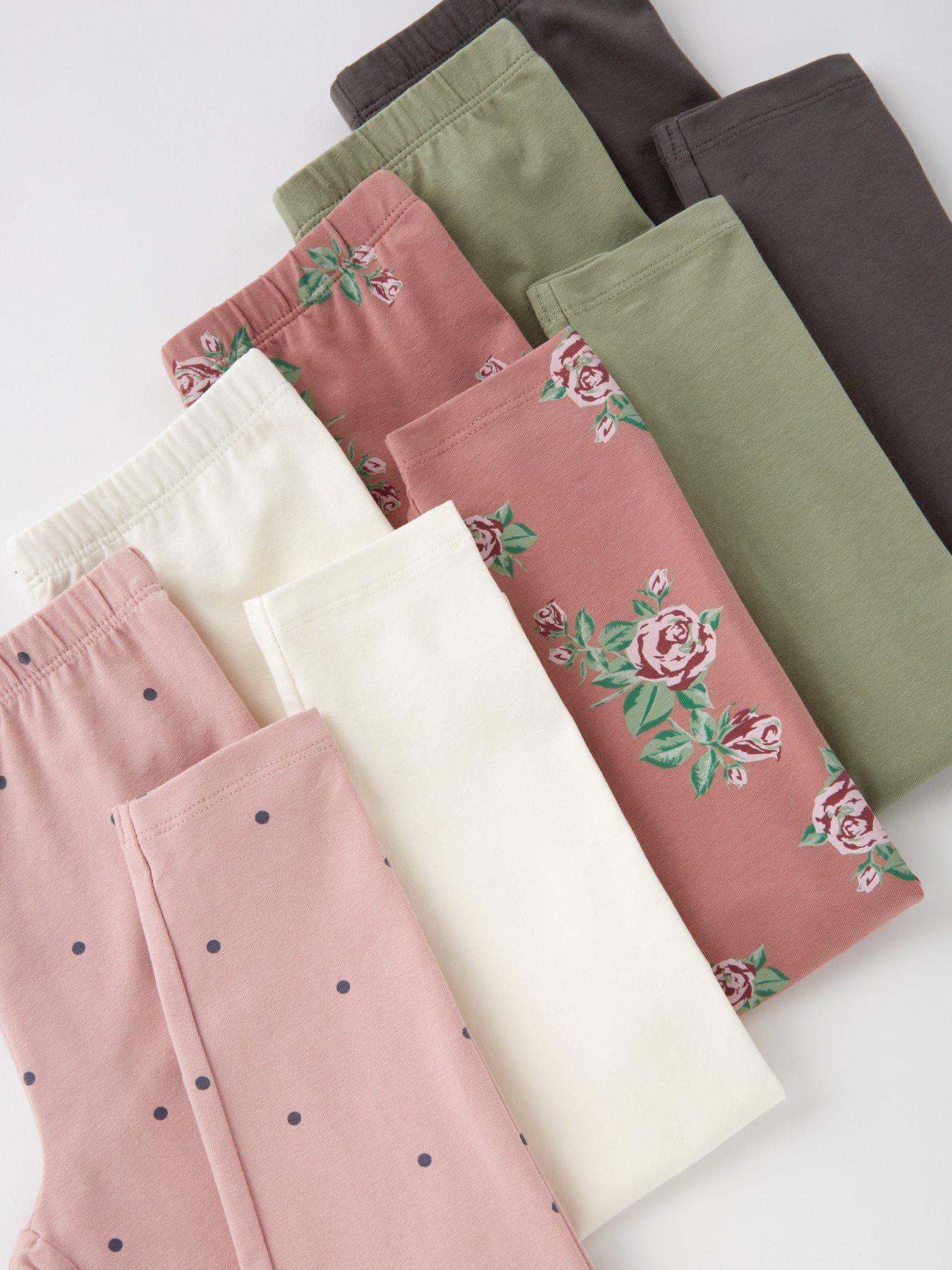 Image 5 of 5 of Mini V by Very Girls 5 Pack Floral And Spot Leggings - Multi