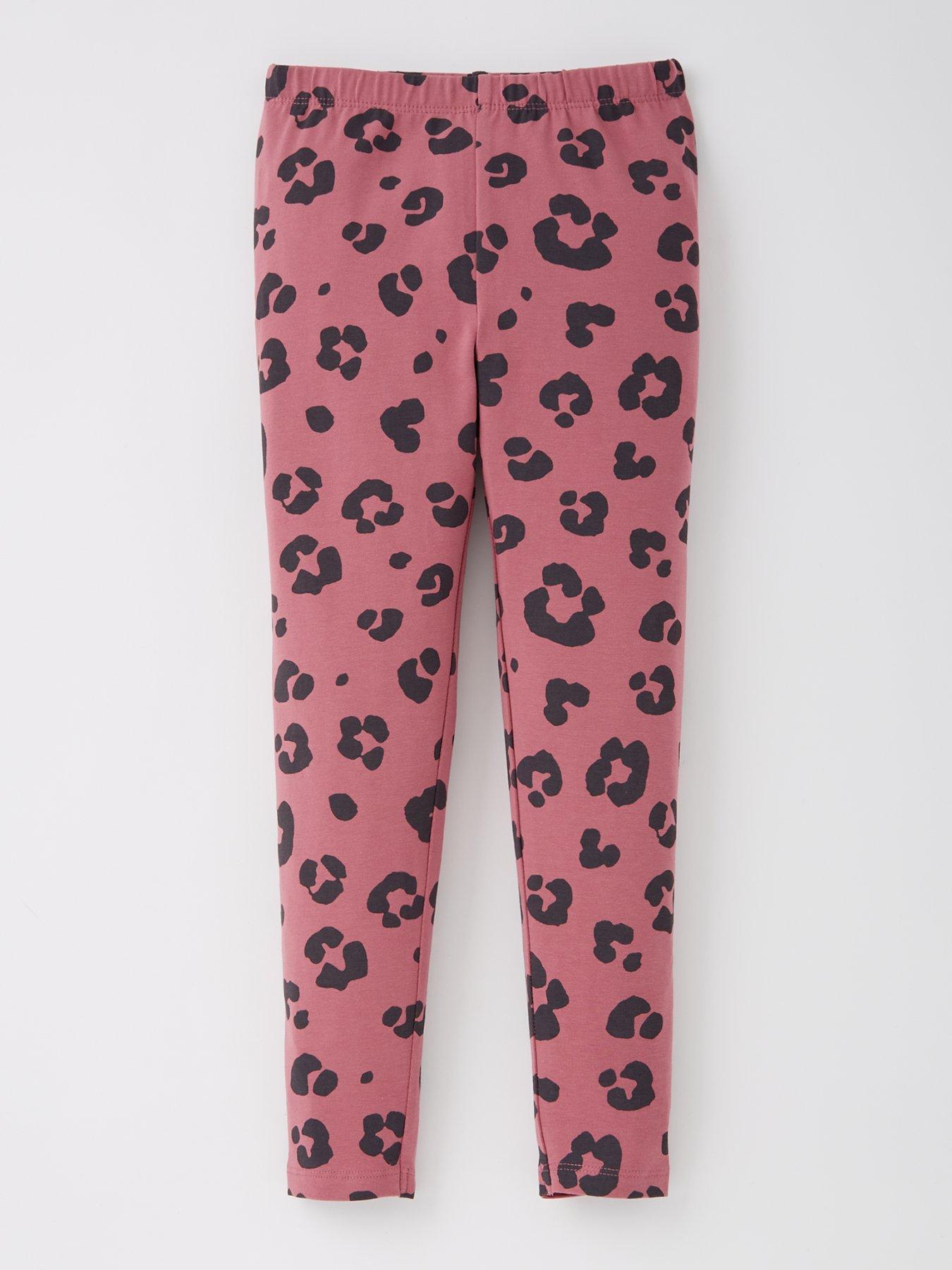 Image 2 of 5 of Mini V by Very Girls 3 Pack Spot, Heart And Leopard Leggings - Multi