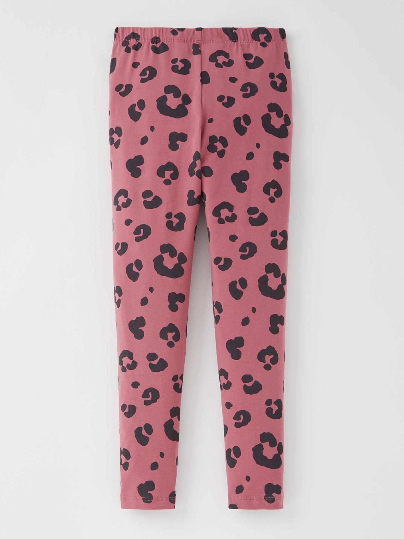 Image 3 of 5 of Mini V by Very Girls 3 Pack Spot, Heart And Leopard Leggings - Multi