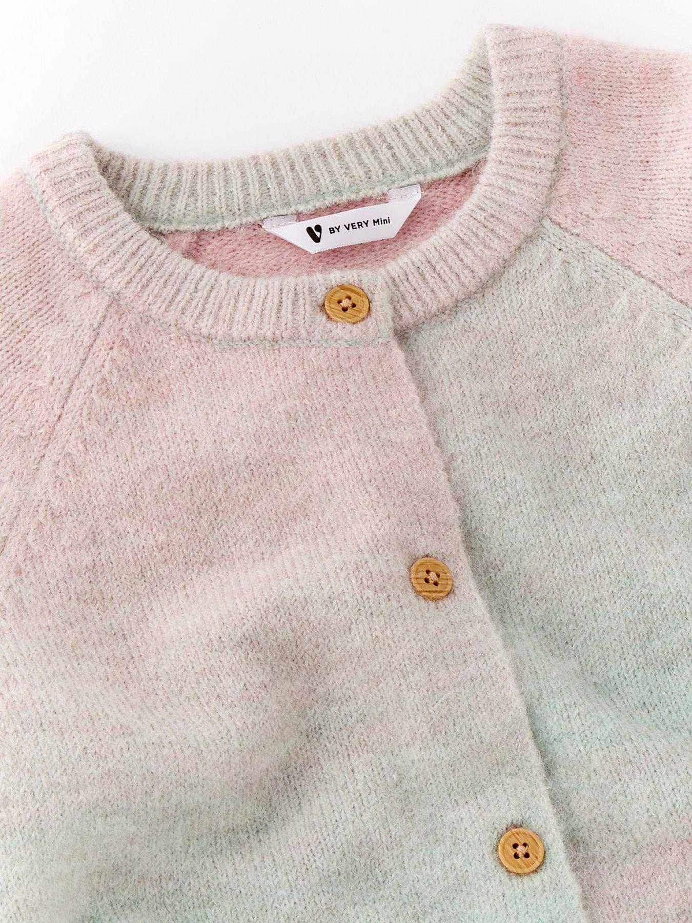 Image 3 of 4 of Mini V by Very Girls Multicolour Button Through Cardigan - Multi
