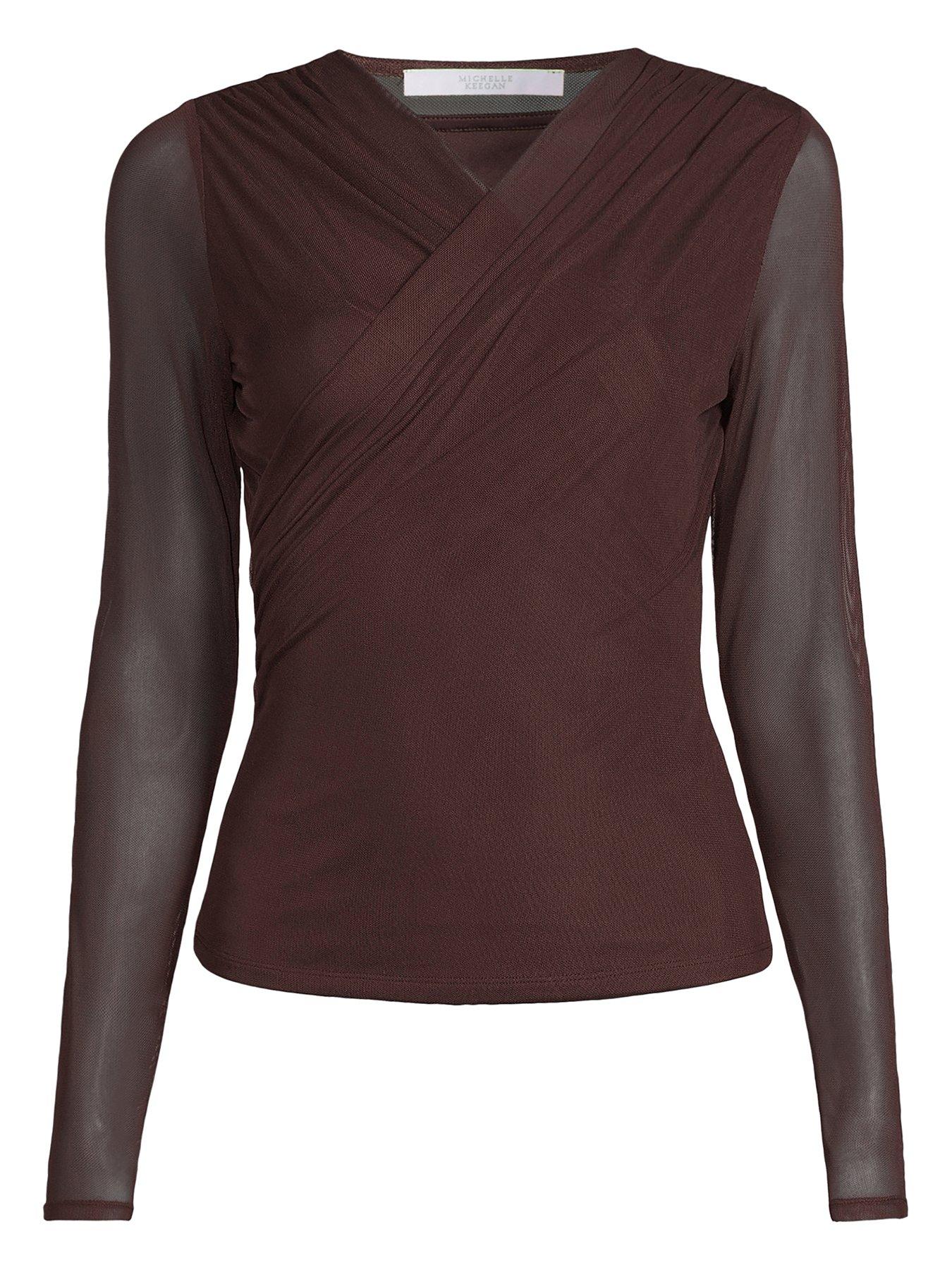 michelle-keegan-mesh-long-sleeve-wrap-top-burgundydetail