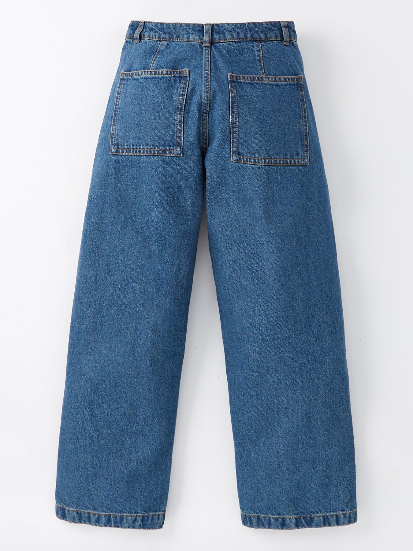 v-by-very-girls-forward-seam-dark-wash-barrel-leg-jeanback