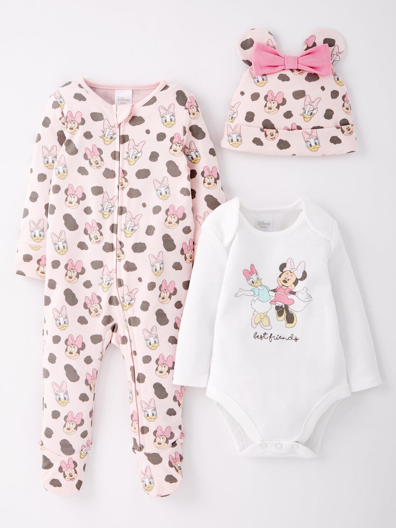 Image 1 of 4 of Minnie Mouse Baby Disney Minnie Mouse 3 Piece Gifting Set - Pink
