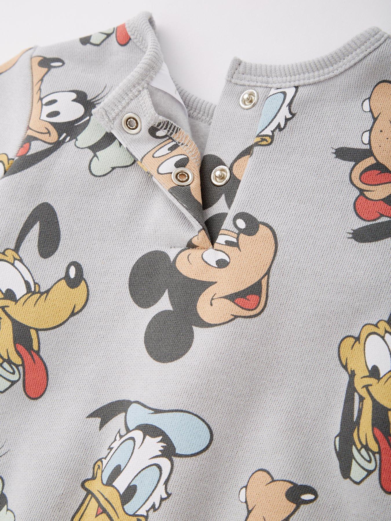 Image 3 of 4 of Mickey Mouse Baby Disney Mickey Mouse 2 Piece All Over Print Sweat And Jogger Set