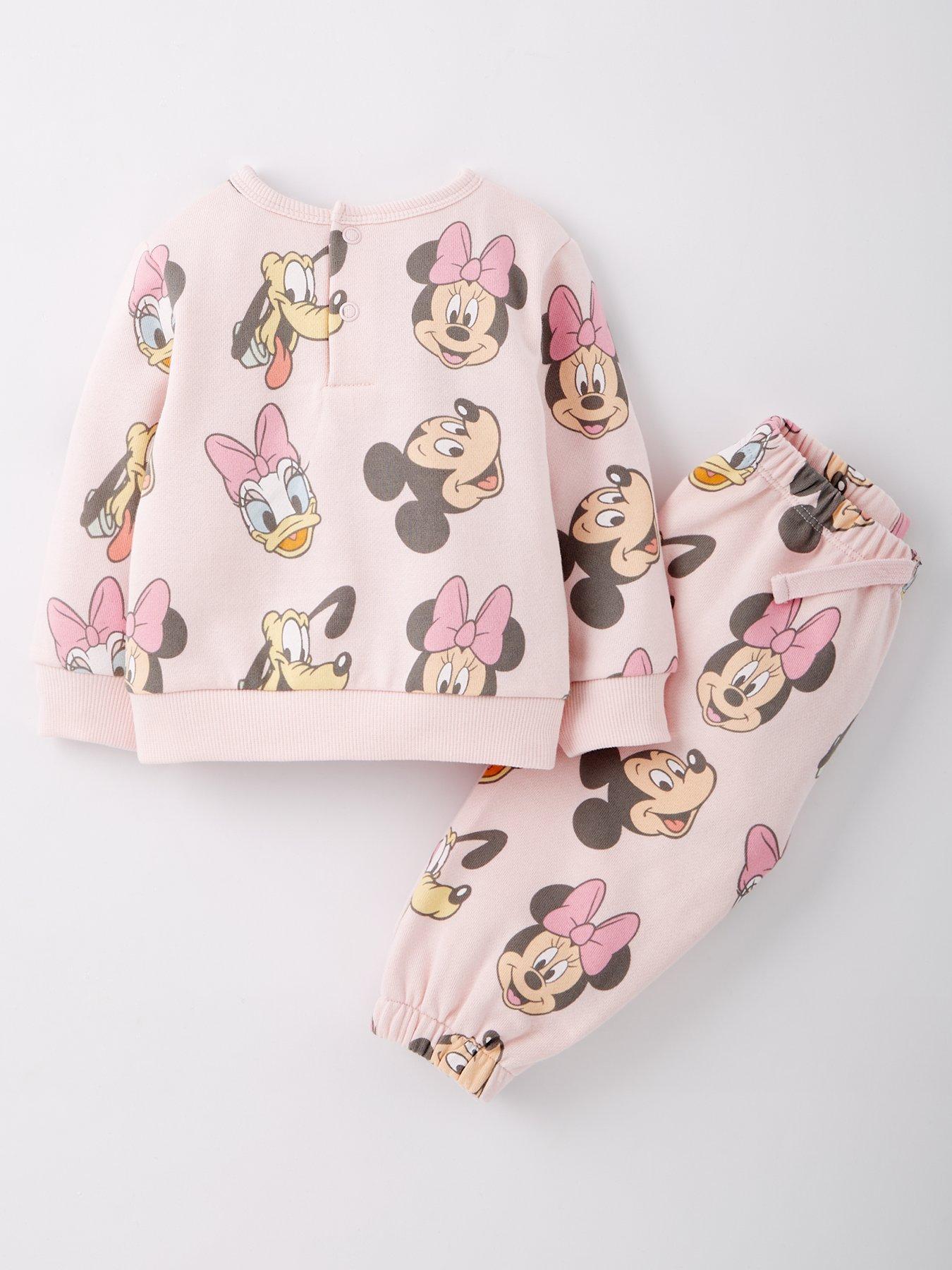 Image 2 of 4 of Minnie Mouse Baby Disney Minnie Mouse 2 Piece All Over Print Sweat And Jogger Set