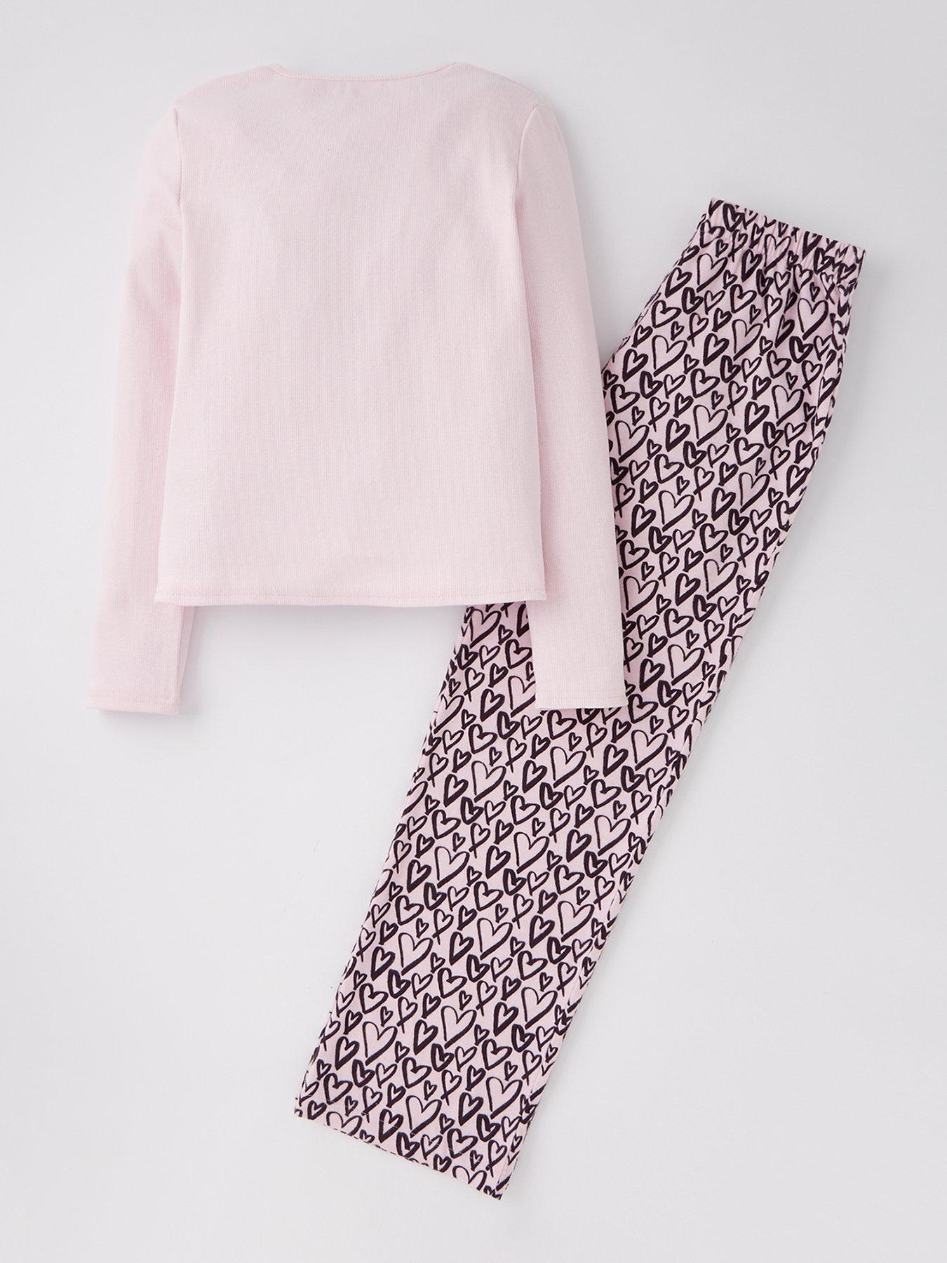 v-by-very-girls-rib-long-sleeve-top-and-brushed-trouser-pyjama-set-pinkback