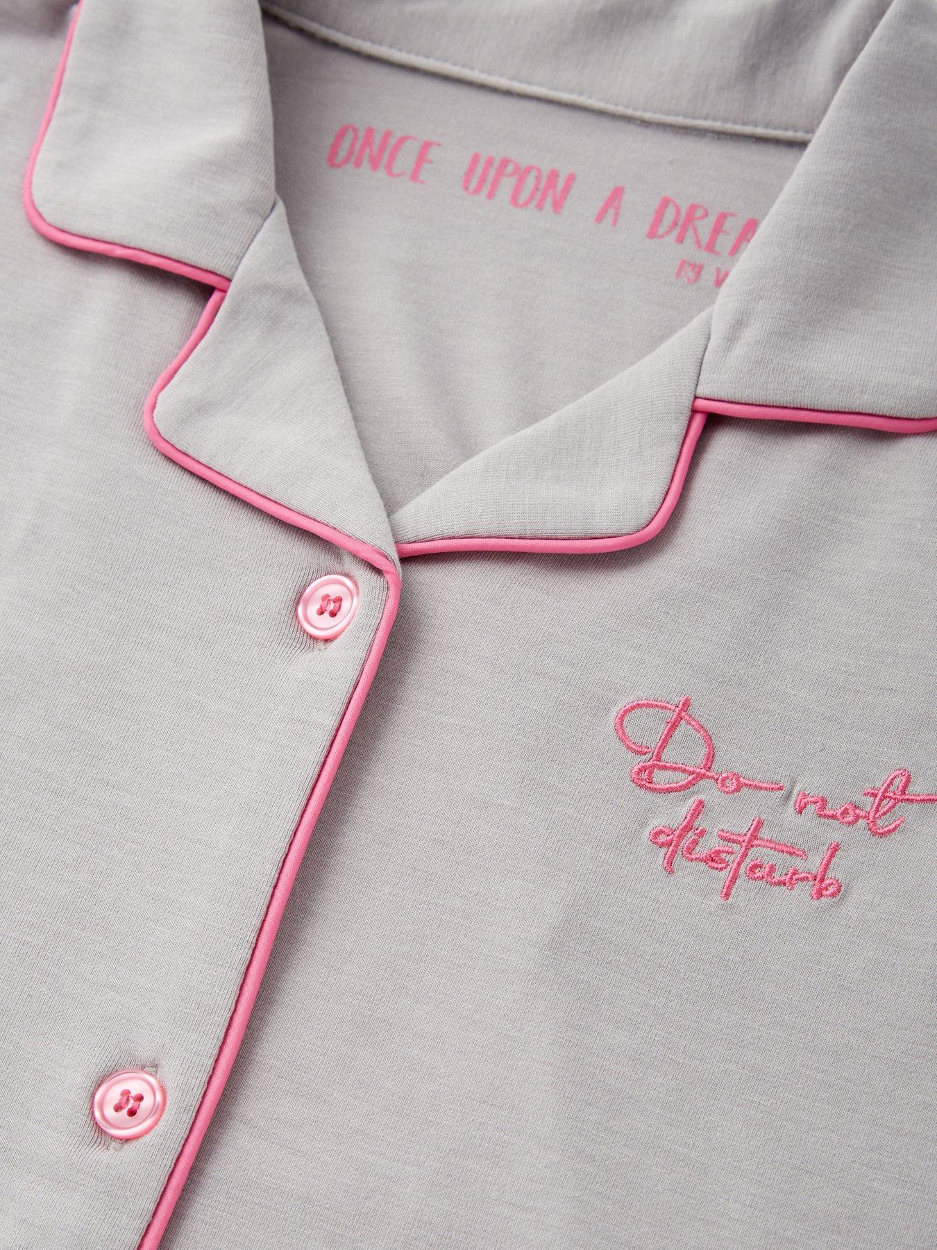 Image 3 of 4 of V by Very Girls Jersey Pyjama Set - Grey
