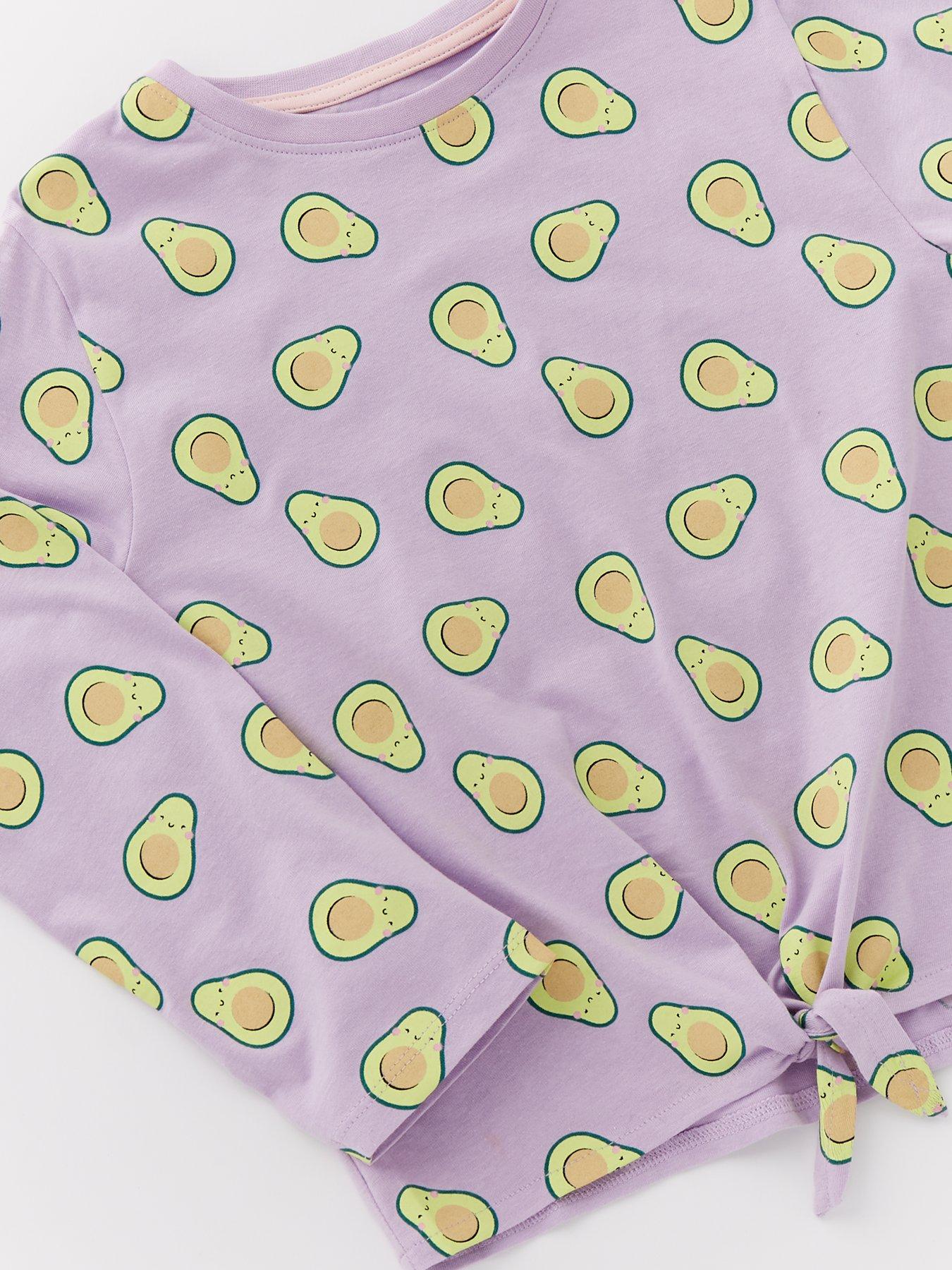 v-by-very-girls-avocado-print-tie-front-pyjama-setoutfit