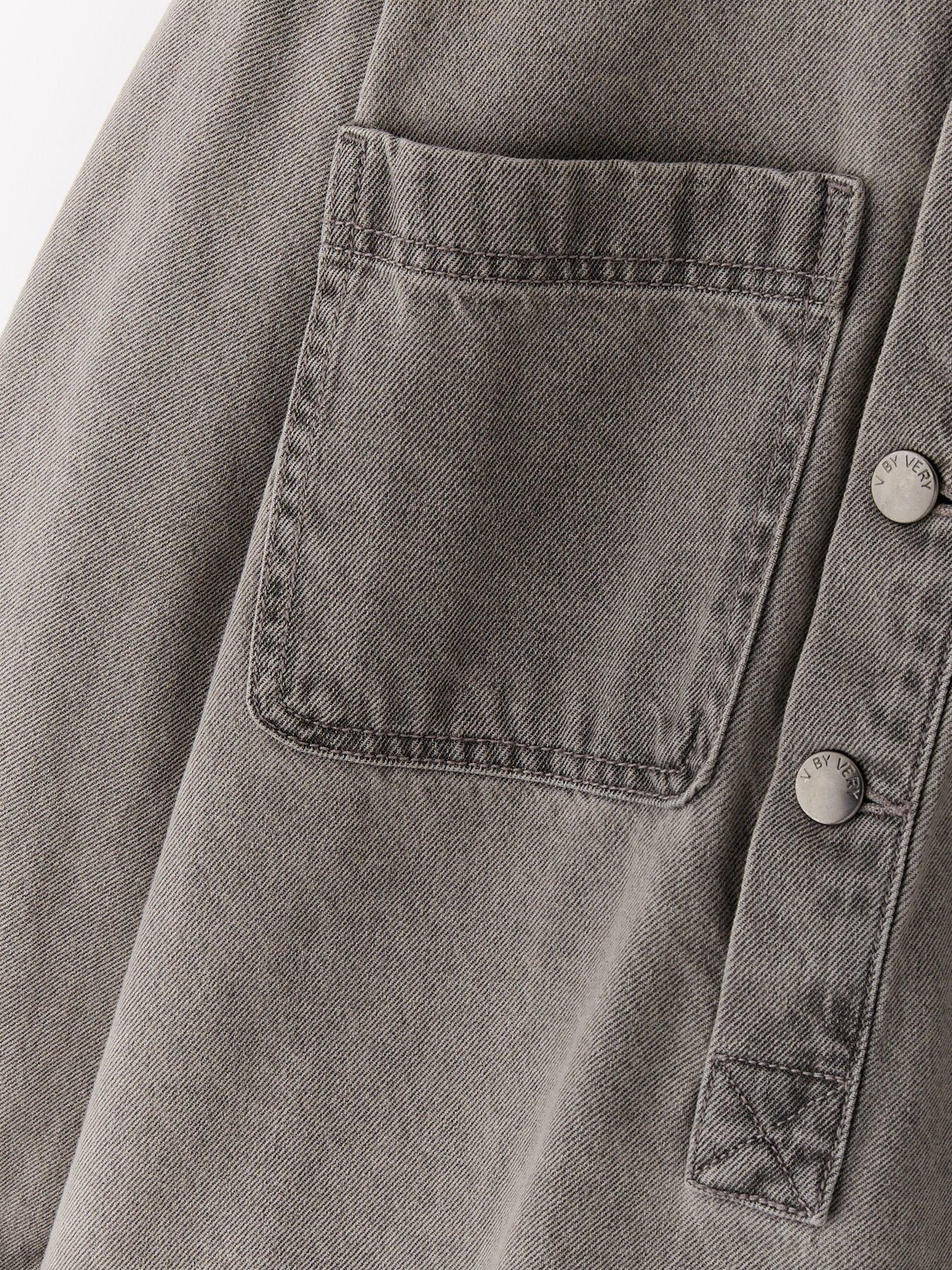 v-by-very-girls-grey-button-through-denim-dressdetail