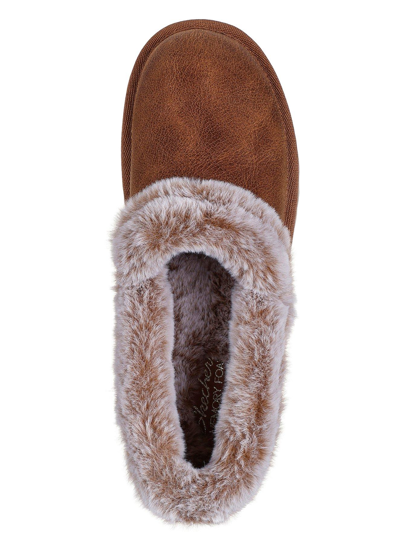 skechers-a-line-cosy-memory-foam-slippers-brownoutfit