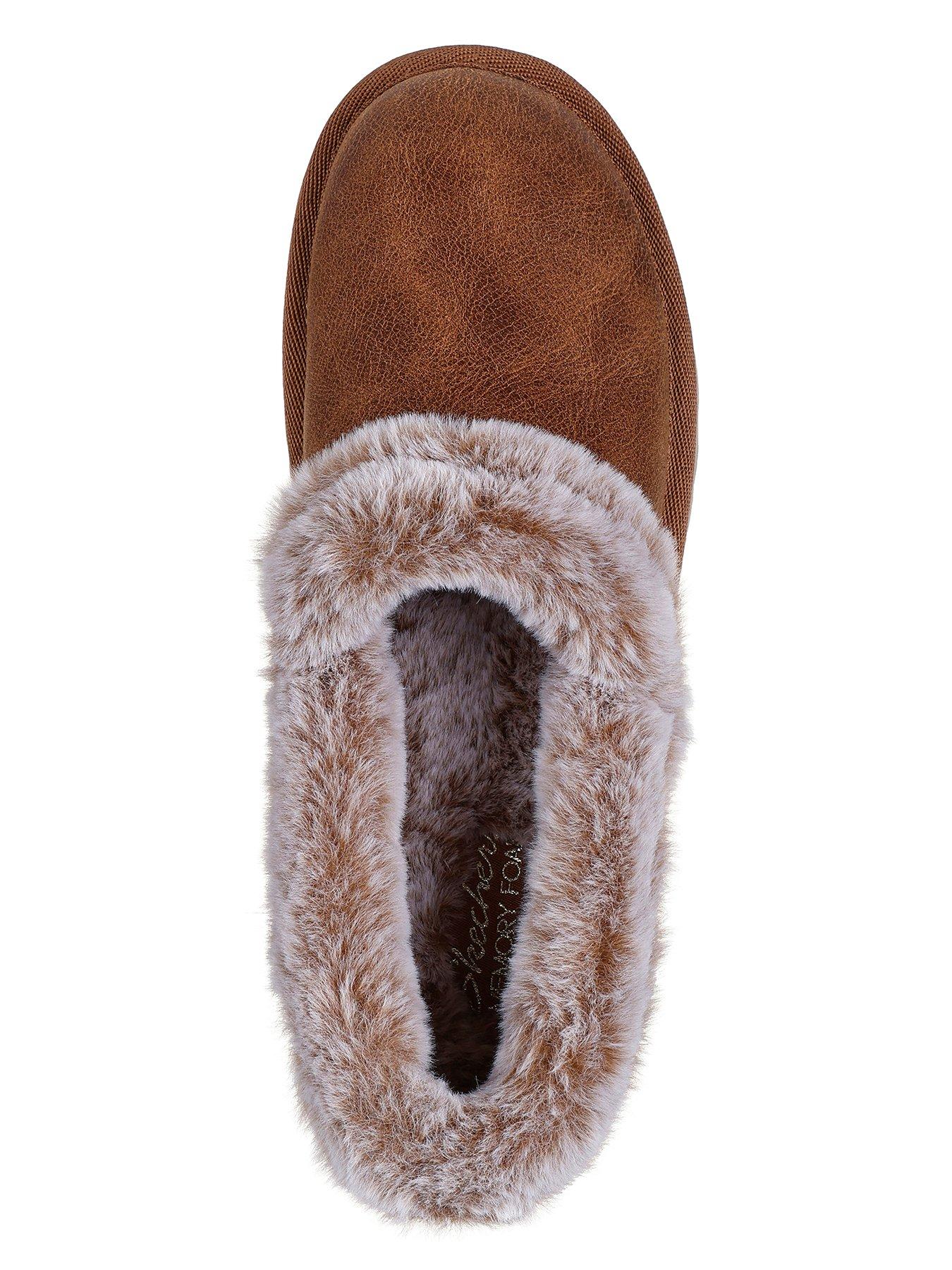 Image 3 of 5 of Skechers A-Line Cosy Memory Foam Slippers - Brown