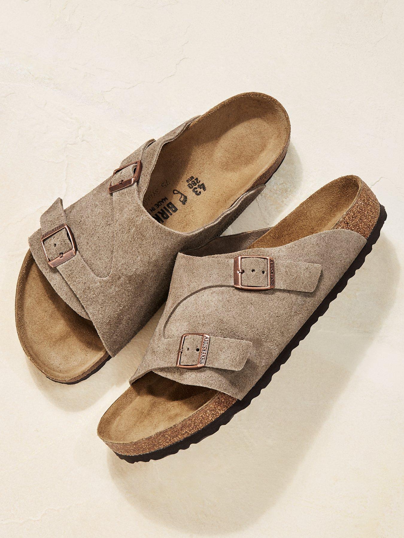undefined Birkenstock Men's Zurich Suede Sandals - Beige