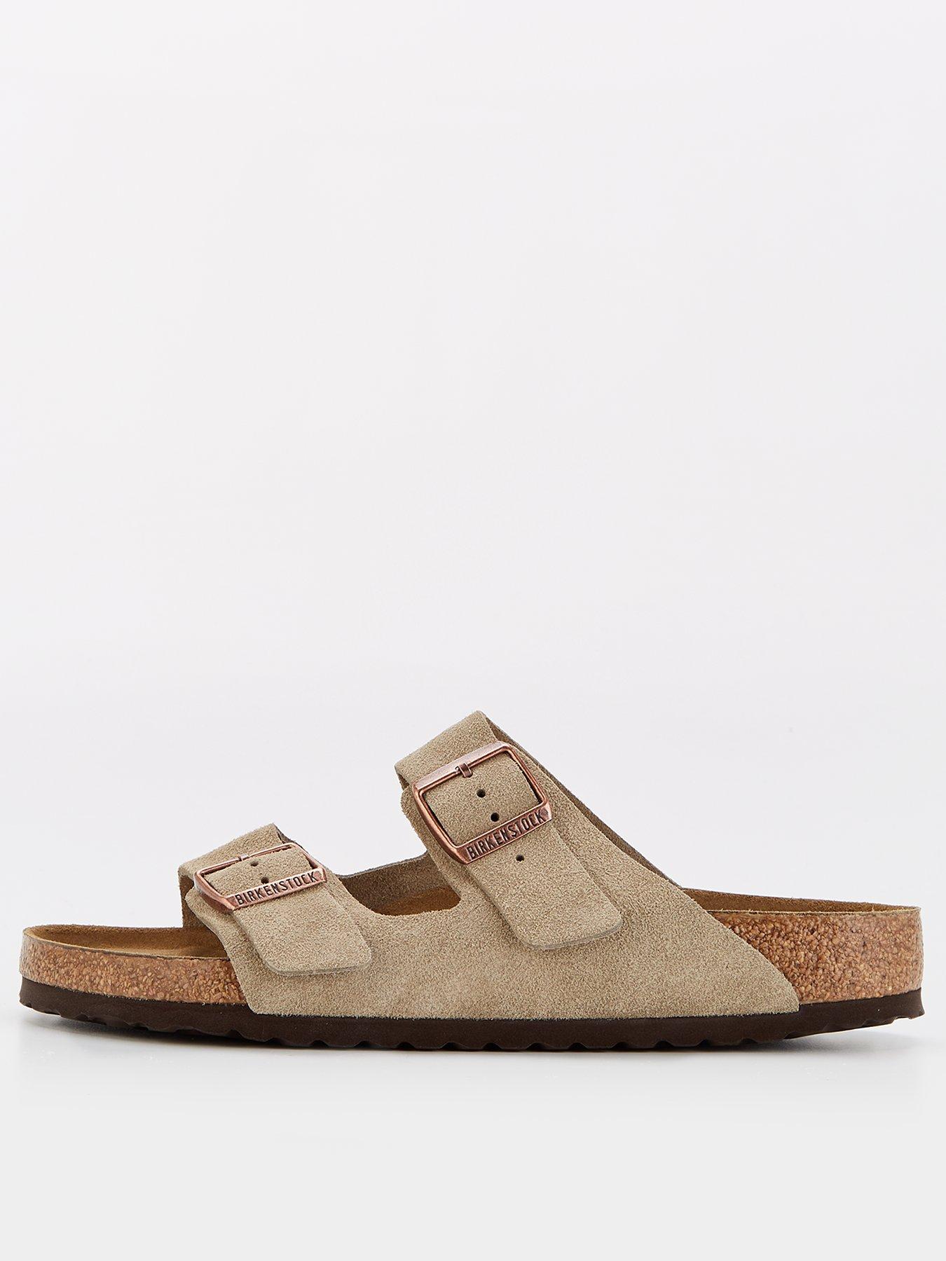 Birkenstock Men's Arizona Suede Sandals - Beige