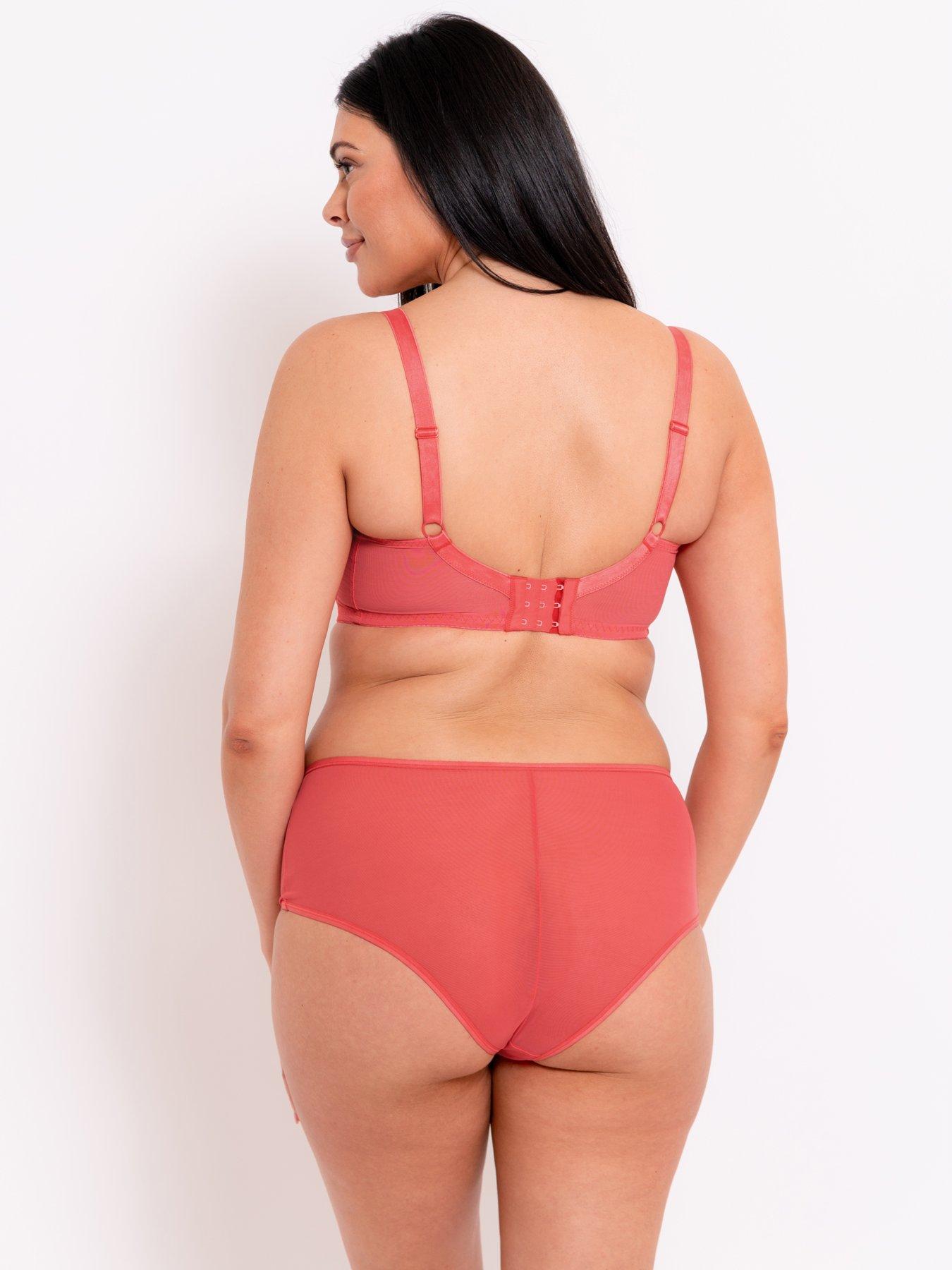 Image 2 of 5 of Curvy Kate Victory Side Support Balcony Bra - Papaya - Red