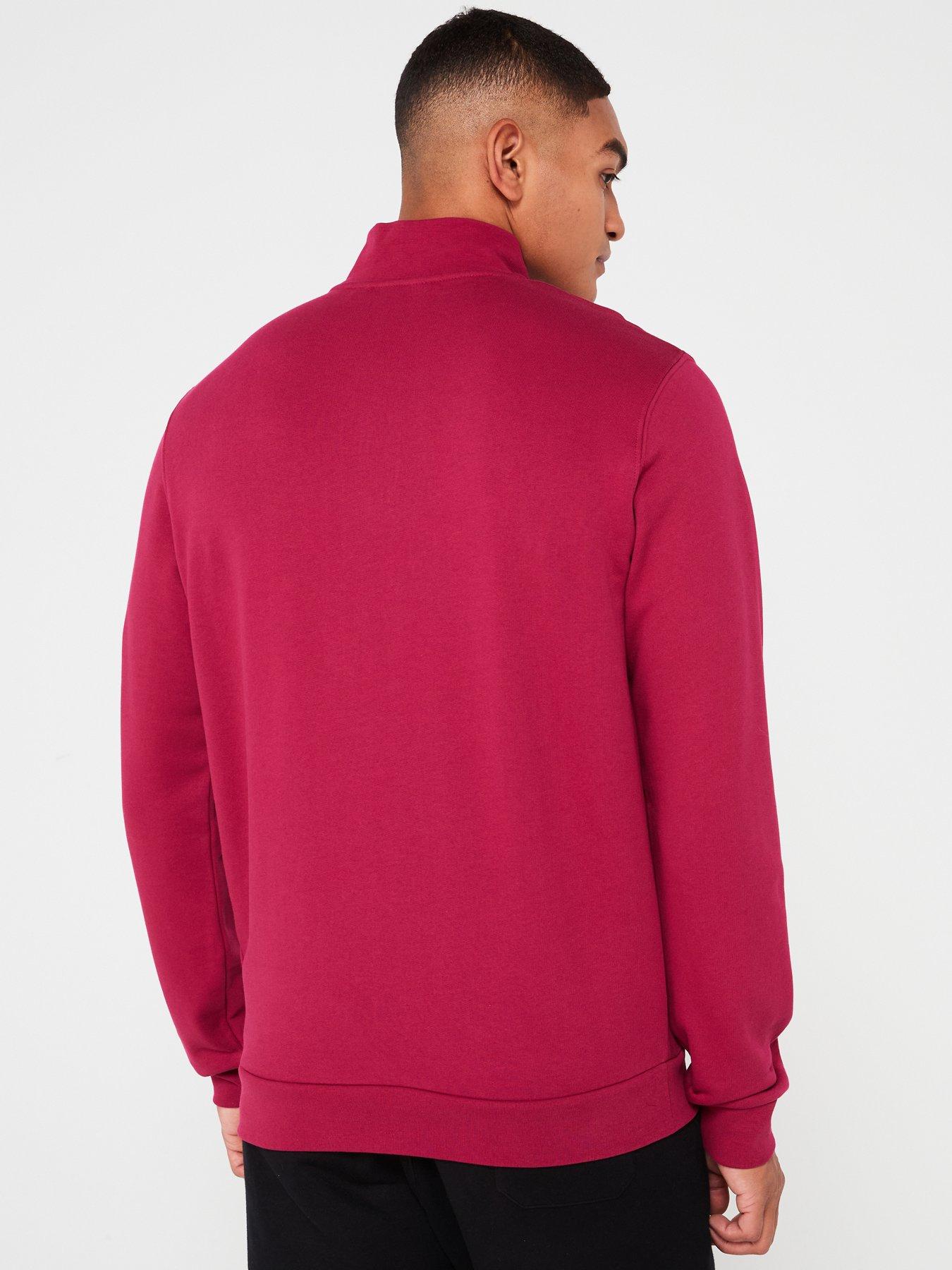 lyle-scott-loopback-quarter-zip-sweat-top-redstillFront