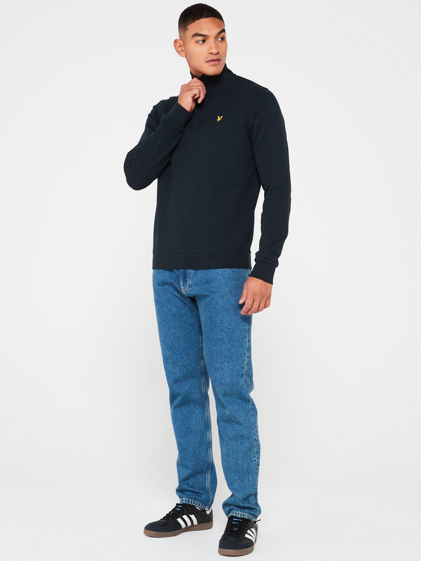 lyle-scott-ampamp-loopback-quarter-zip-sweat-top-navyback